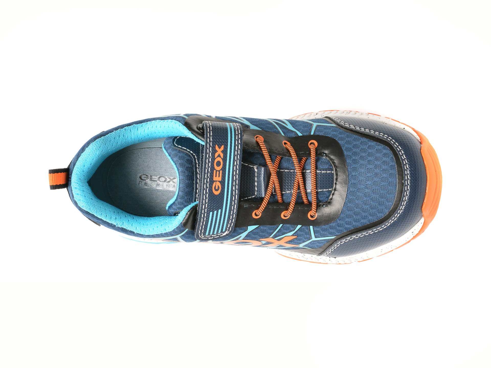 Pantofi sport GEOX bleumarin, J15AXB, din material textil si piele ecologica - 6