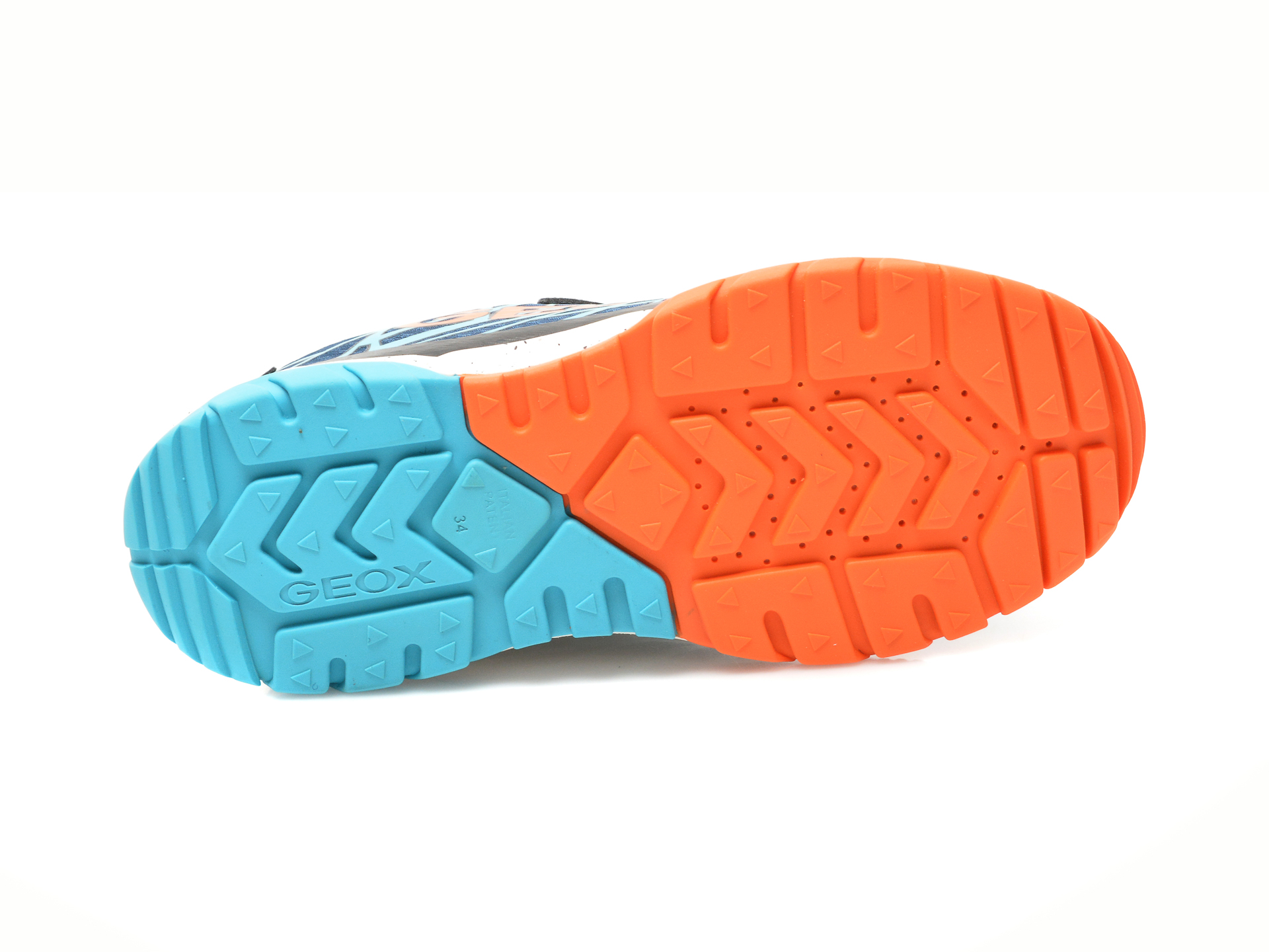 Pantofi sport GEOX bleumarin, J15AXB, din material textil si piele ecologica - 7