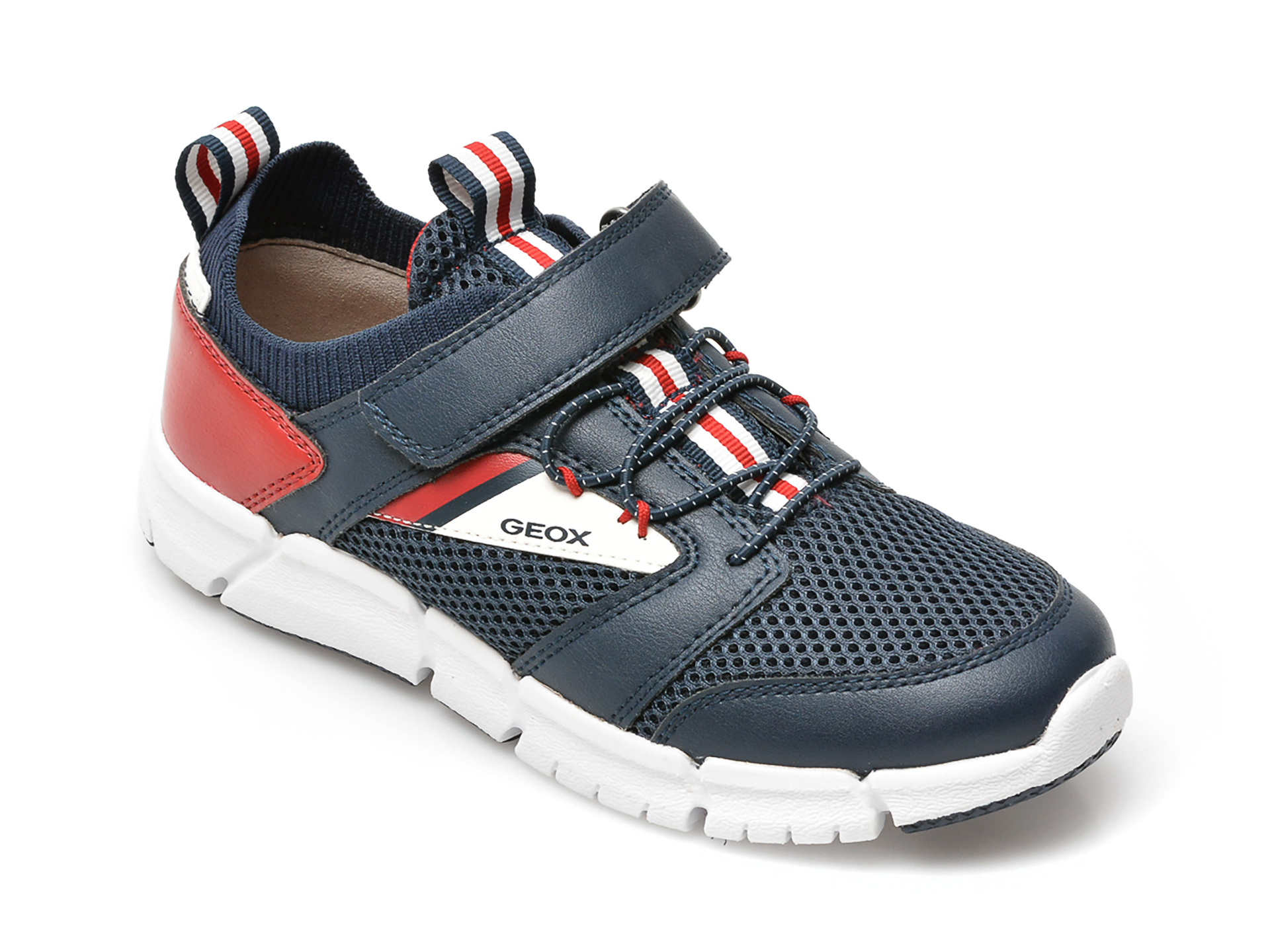 Pantofi sport GEOX bleumarin, J259BB, din material textil si piele ecologica