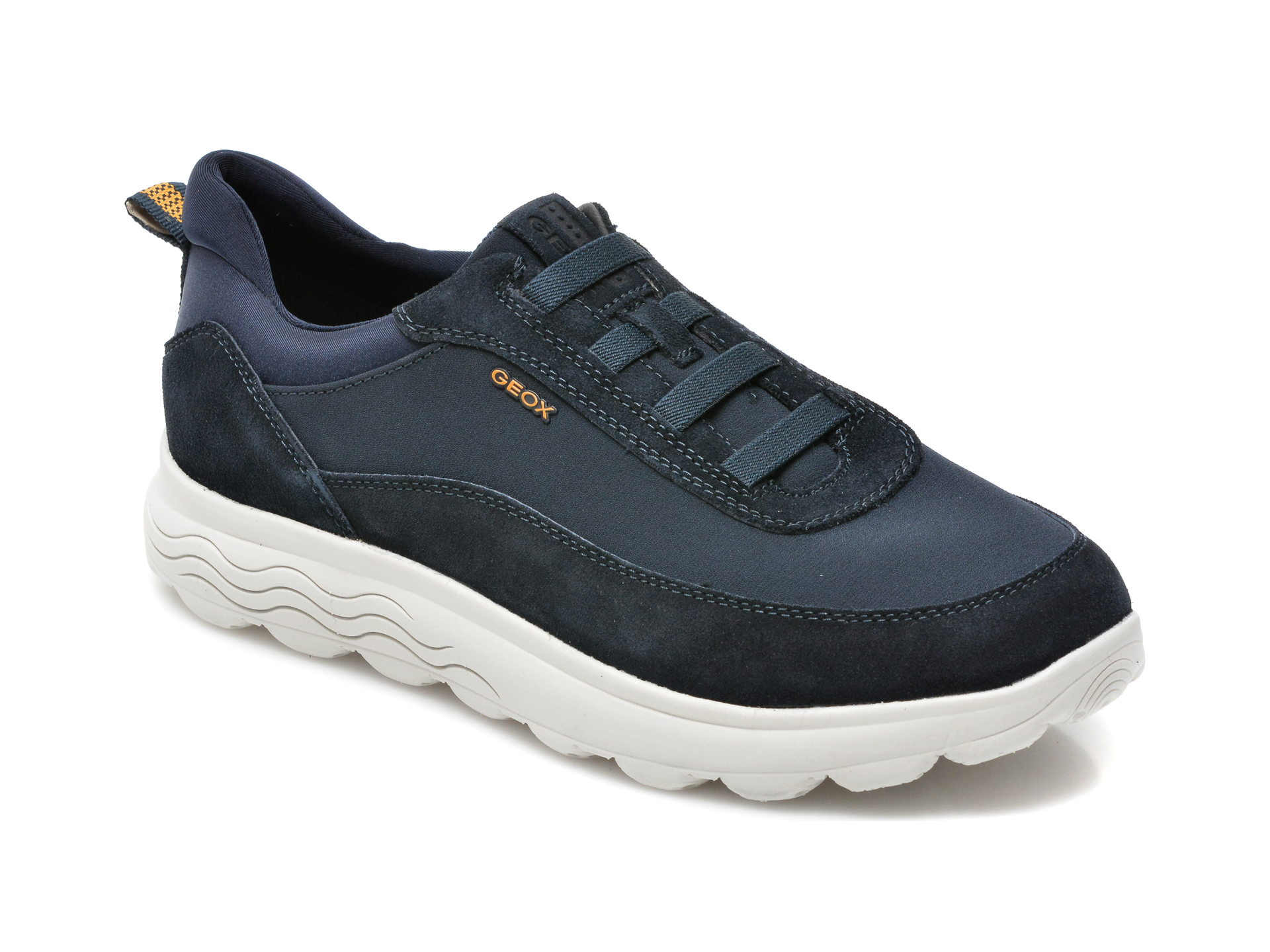 Pantofi sport GEOX bleumarin, U16BYB, din material textil si piele intoarsa Geox