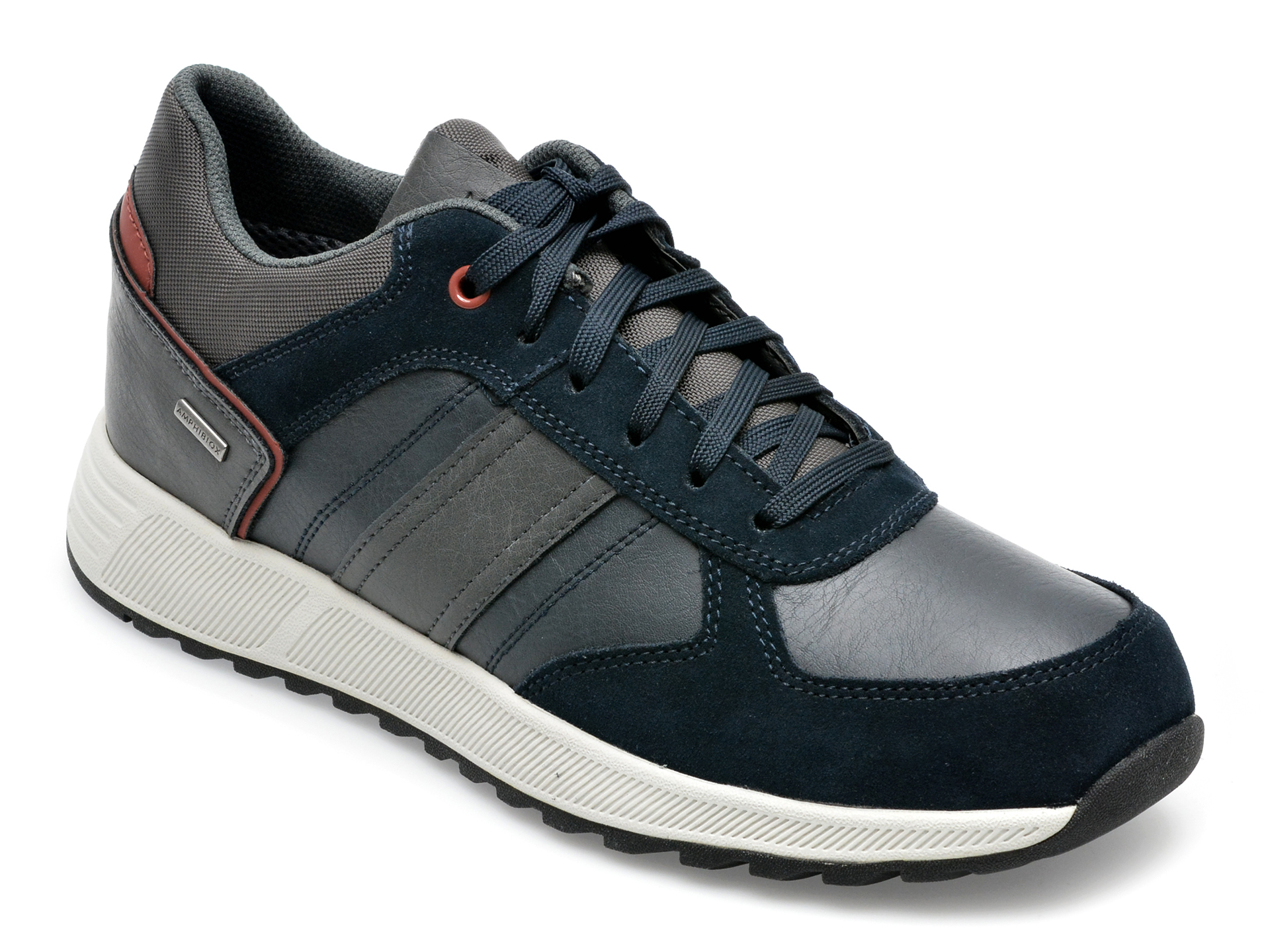 Pantofi sport GEOX bleumarin, U26EXA, din piele naturala si material textil /barbati/pantofi imagine noua