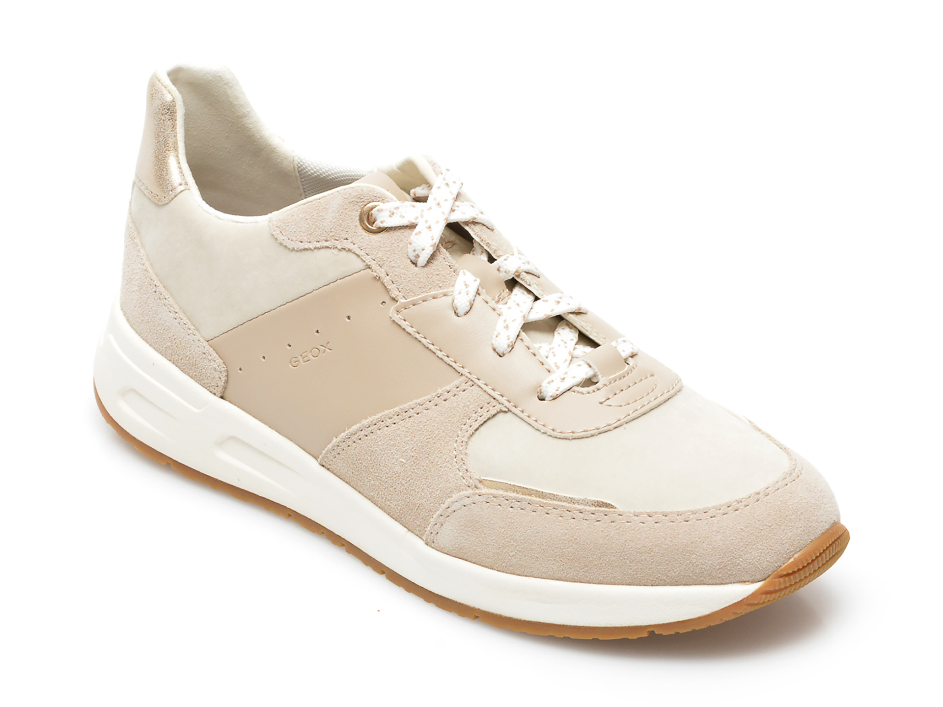 Pantofi sport GEOX gri, D25NQA, din material textil si piele naturala