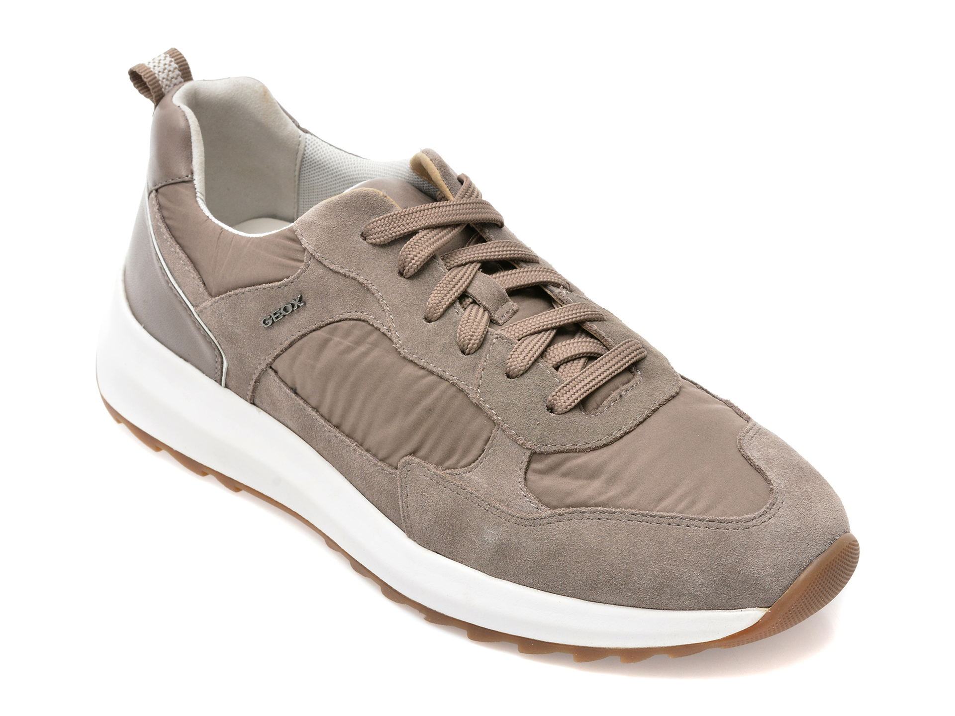 Pantofi sport GEOX gri, U25E4A, din material textil si piele naturala /barbati/pantofi