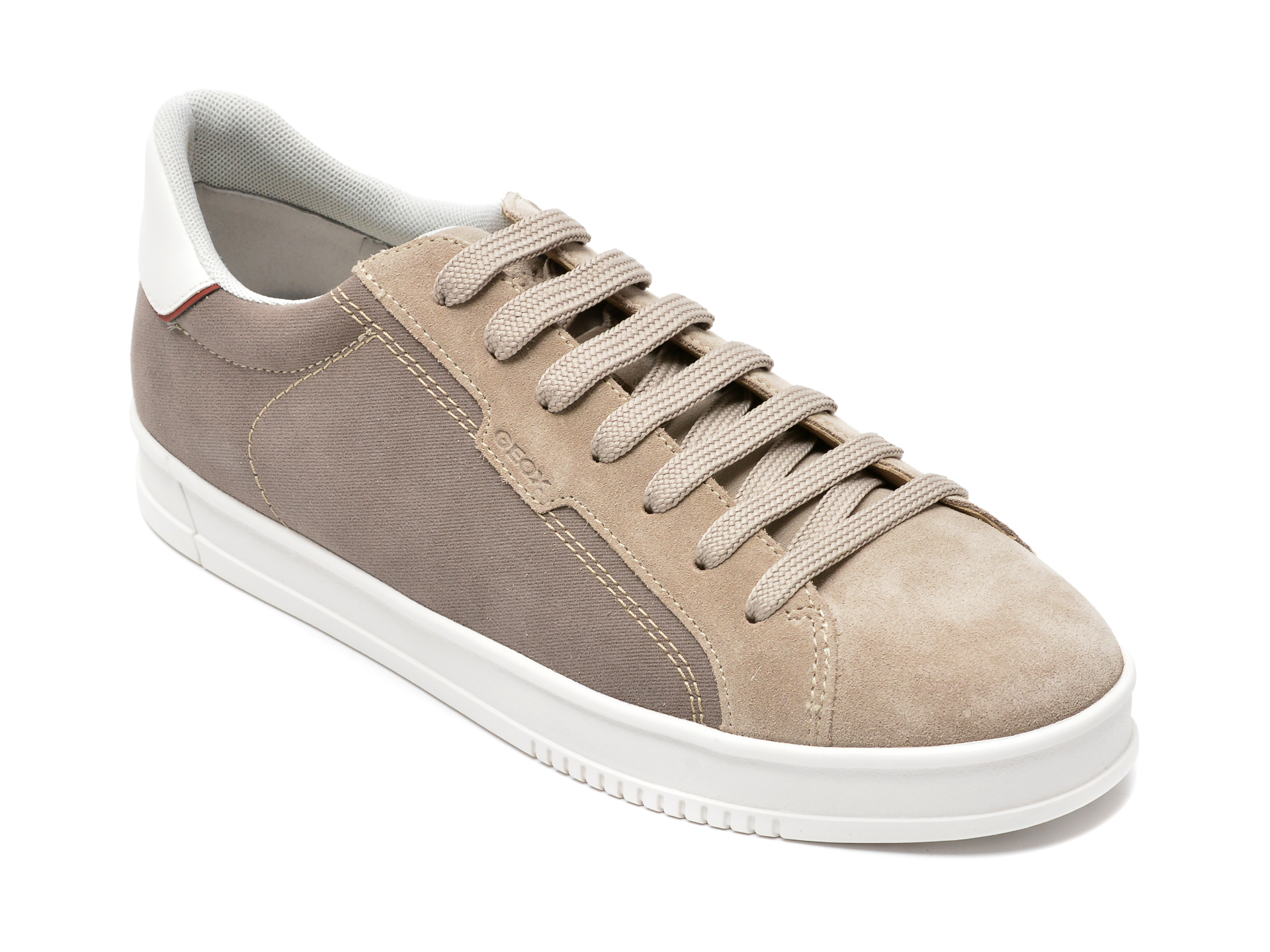 Pantofi Sport Geox Gri, U25etb, Din Material Textil Si Piele Naturala
