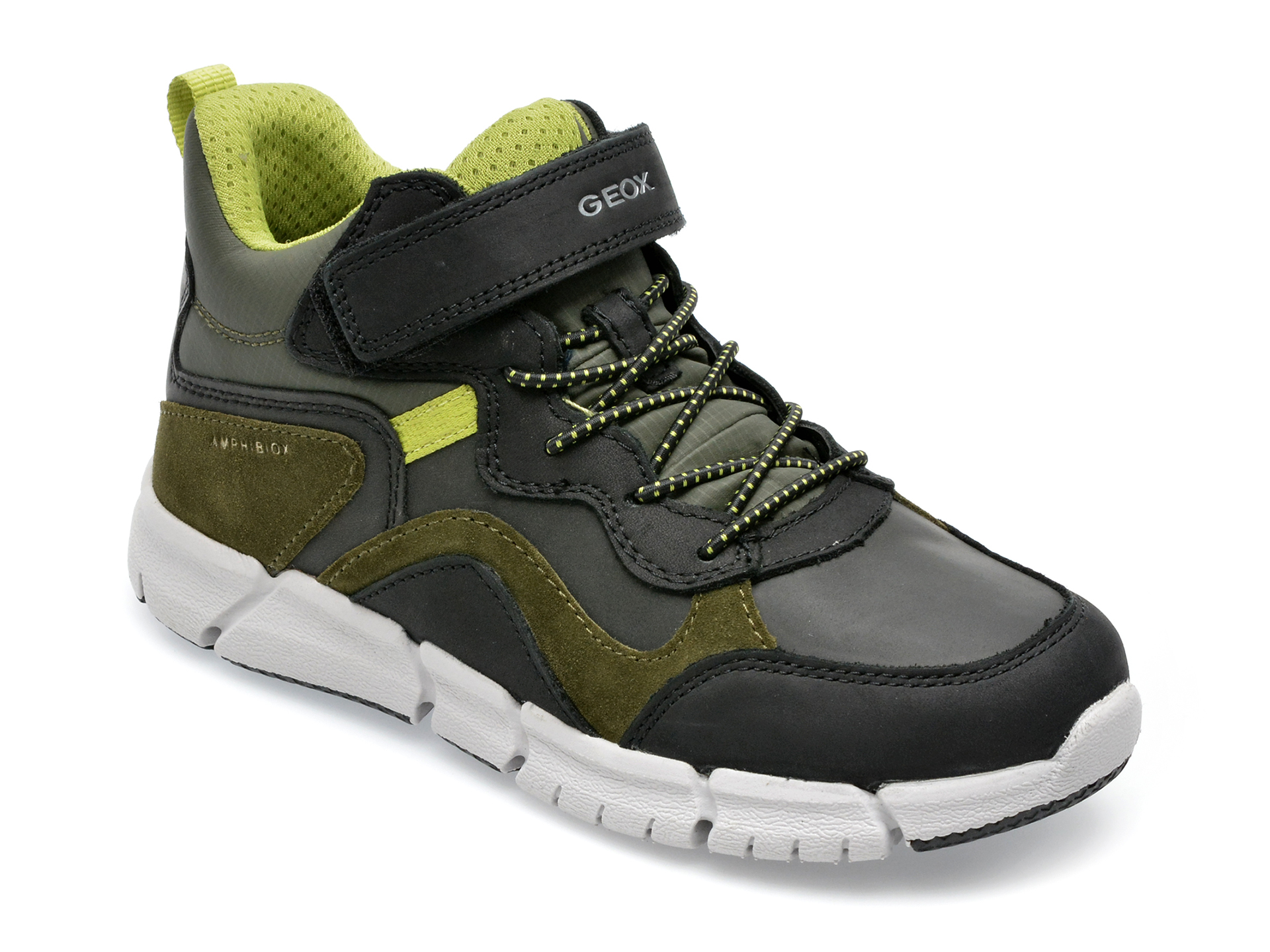 Pantofi sport GEOX kaki, J269XA, din piele ecologica si material textil /barbati/pantofi imagine noua 2022