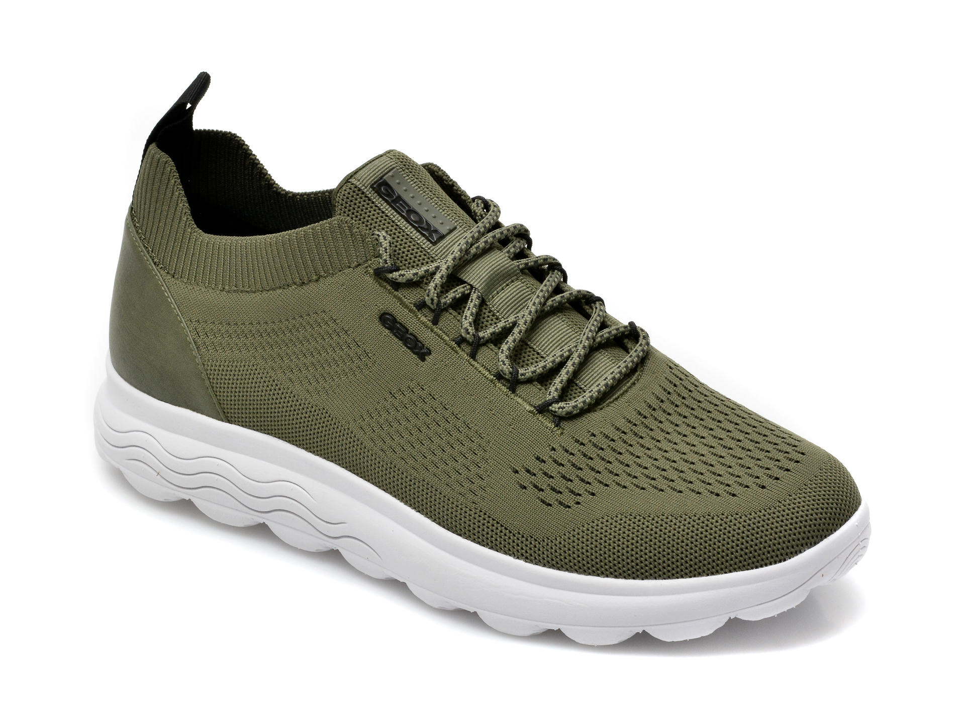Pantofi sport GEOX kaki, U15BYA, din material textil Geox imagine 2022 reducere