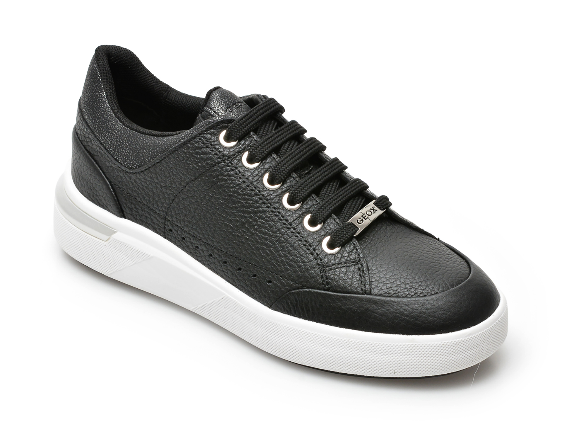 Pantofi sport GEOX negri, D25QFA, din piele naturala /femei/pantofi imagine noua