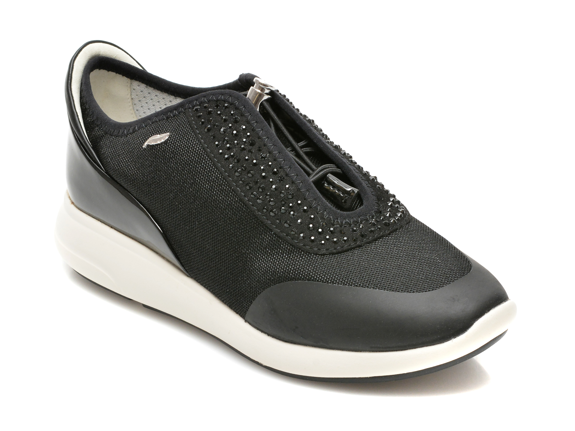 Pantofi sport GEOX negri, D621CE, din material textil imagine reduceri black friday 2021 Geox