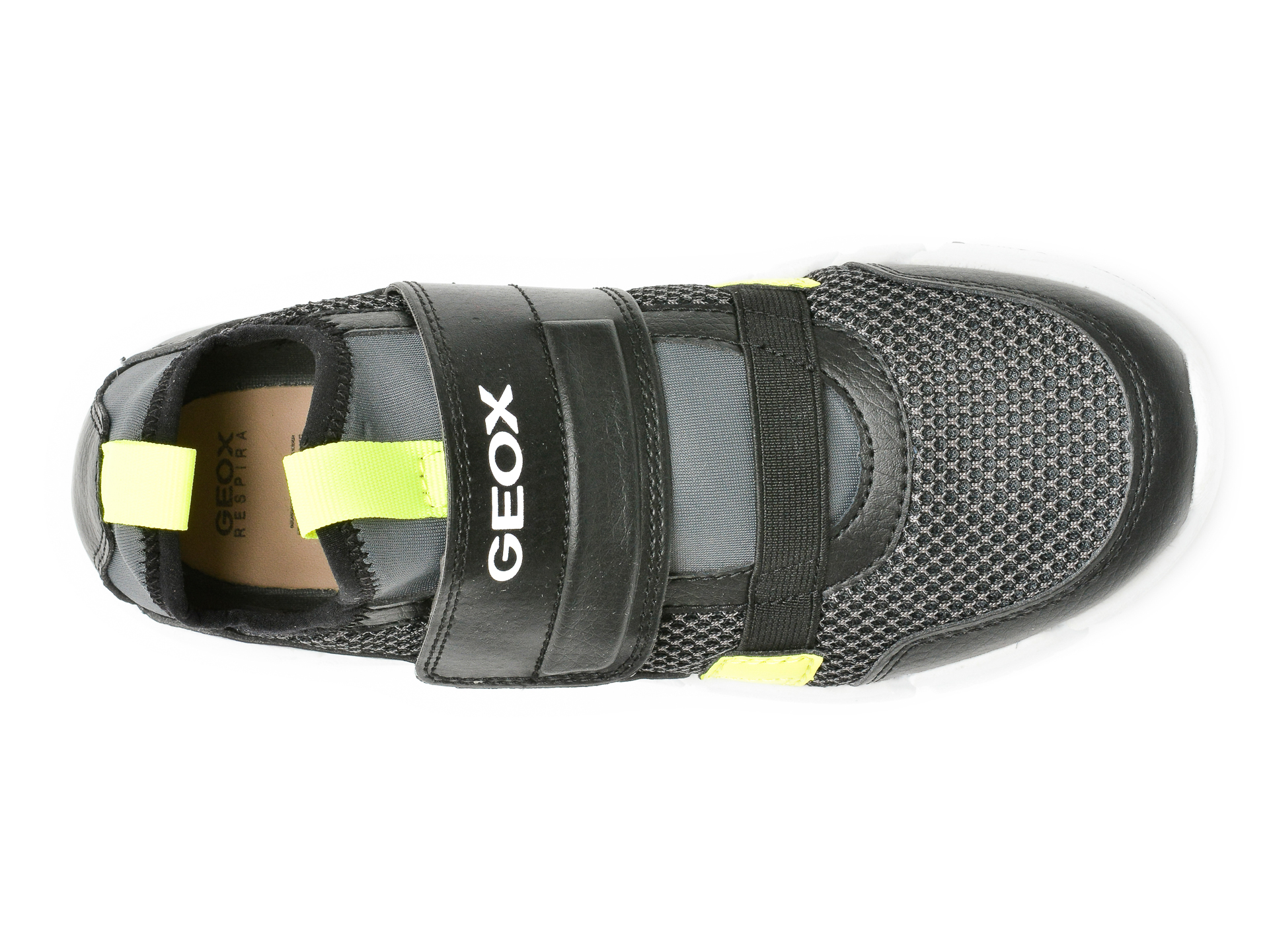Pantofi sport GEOX negri, J159BC, din material textil si piele ecologica - 6