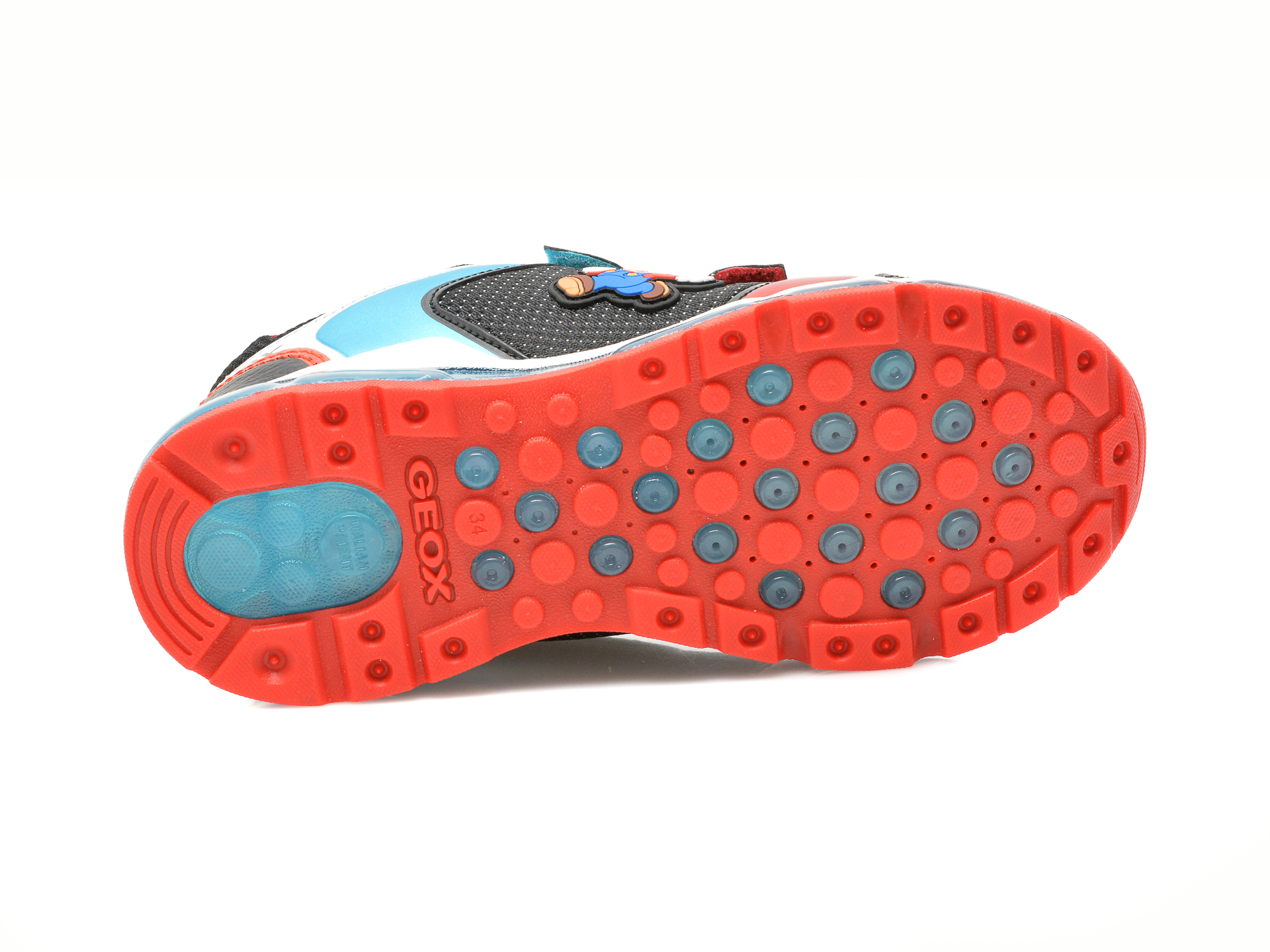 Pantofi sport GEOX negri, J1644A, din material textil si piele naturala - 7