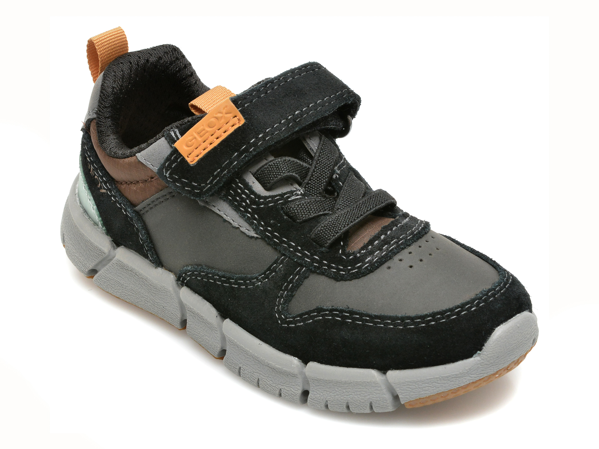 Pantofi sport GEOX negri, J169BC, din piele naturala Geox imagine super redus 2022