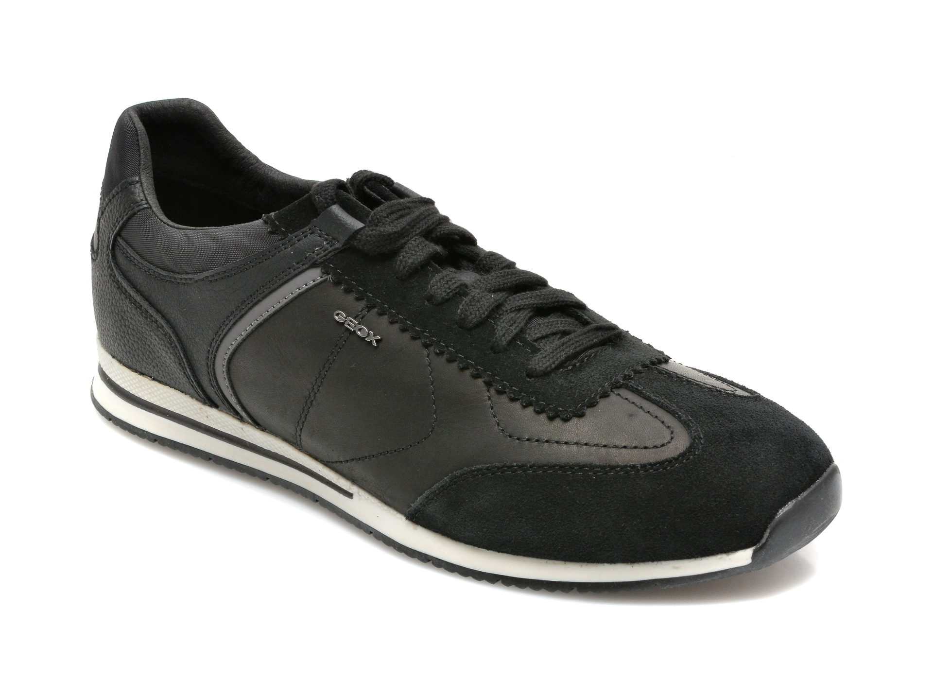 Pantofi sport GEOX negri, U15BQA, din piele naturala Geox