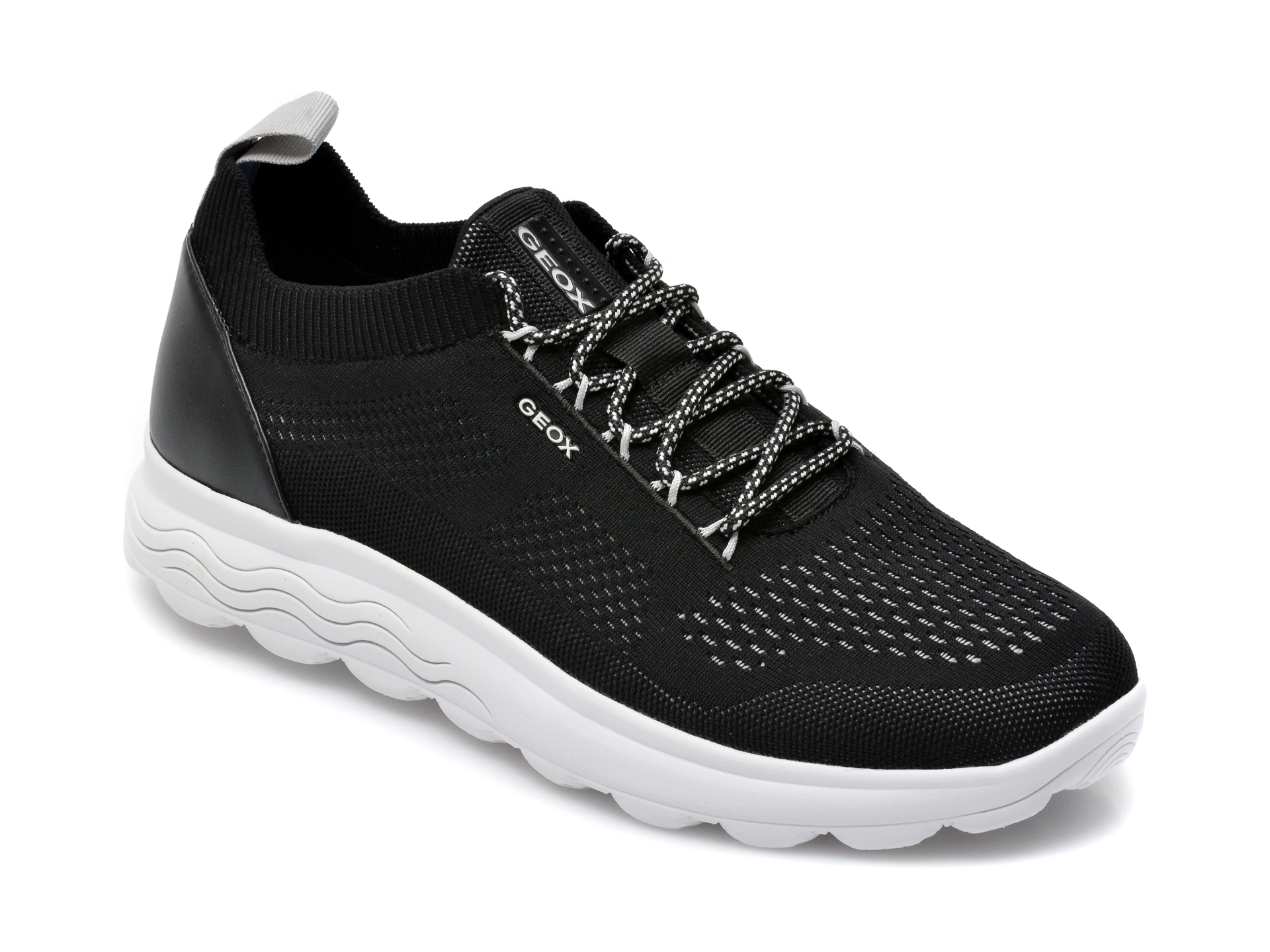 Pantofi sport GEOX negri, U15BYA, din material textil Geox imagine 2022 reducere
