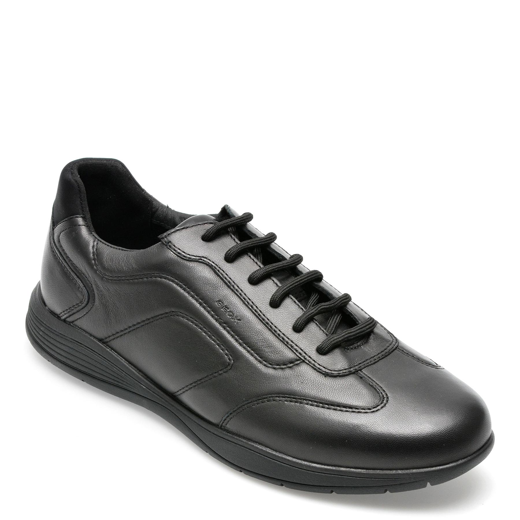 Pantofi sport GEOX negri, U16BXC, din piele naturala /barbati/pantofi