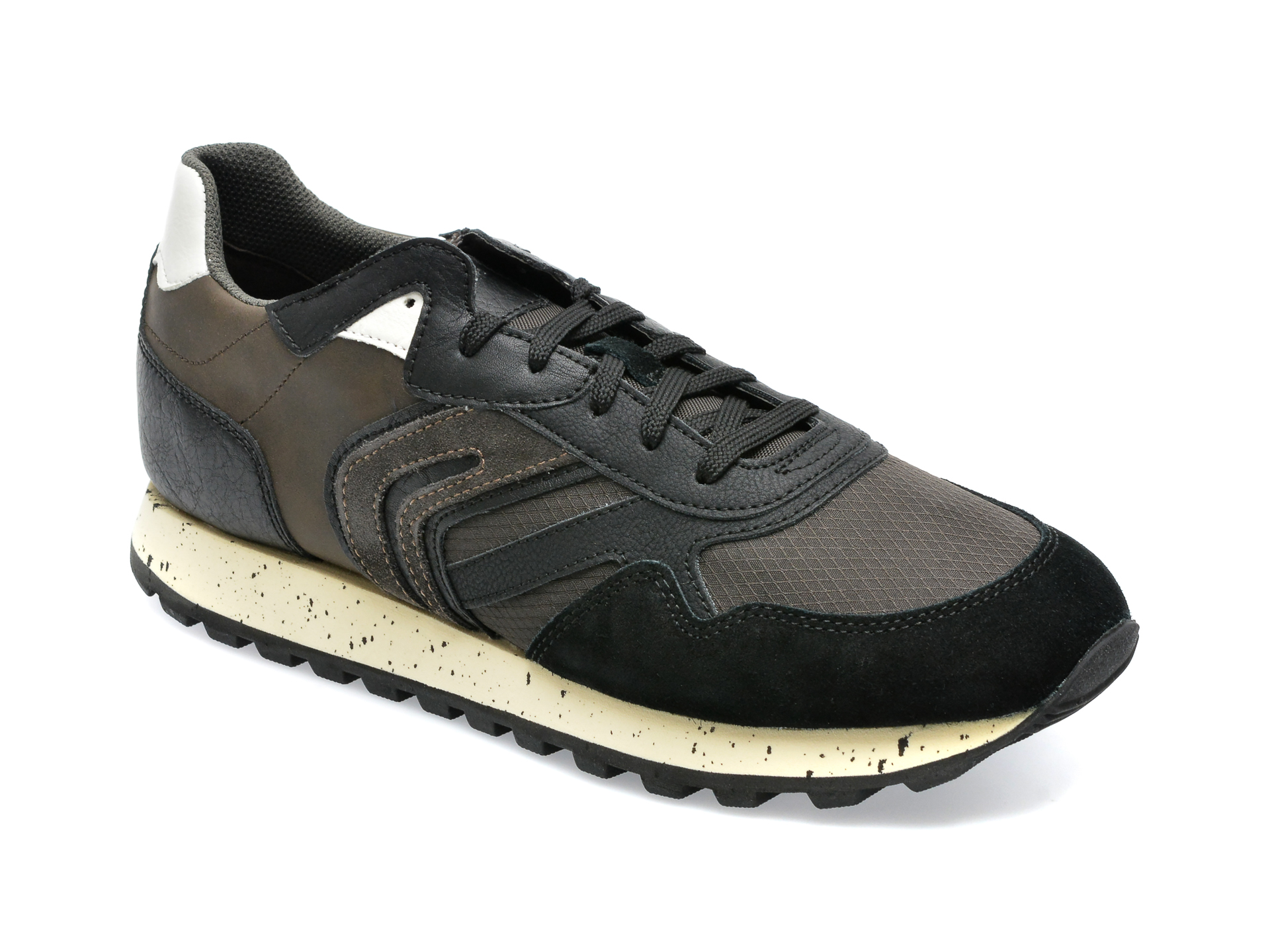 Pantofi sport GEOX negri, U16CPA, din piele ecologica