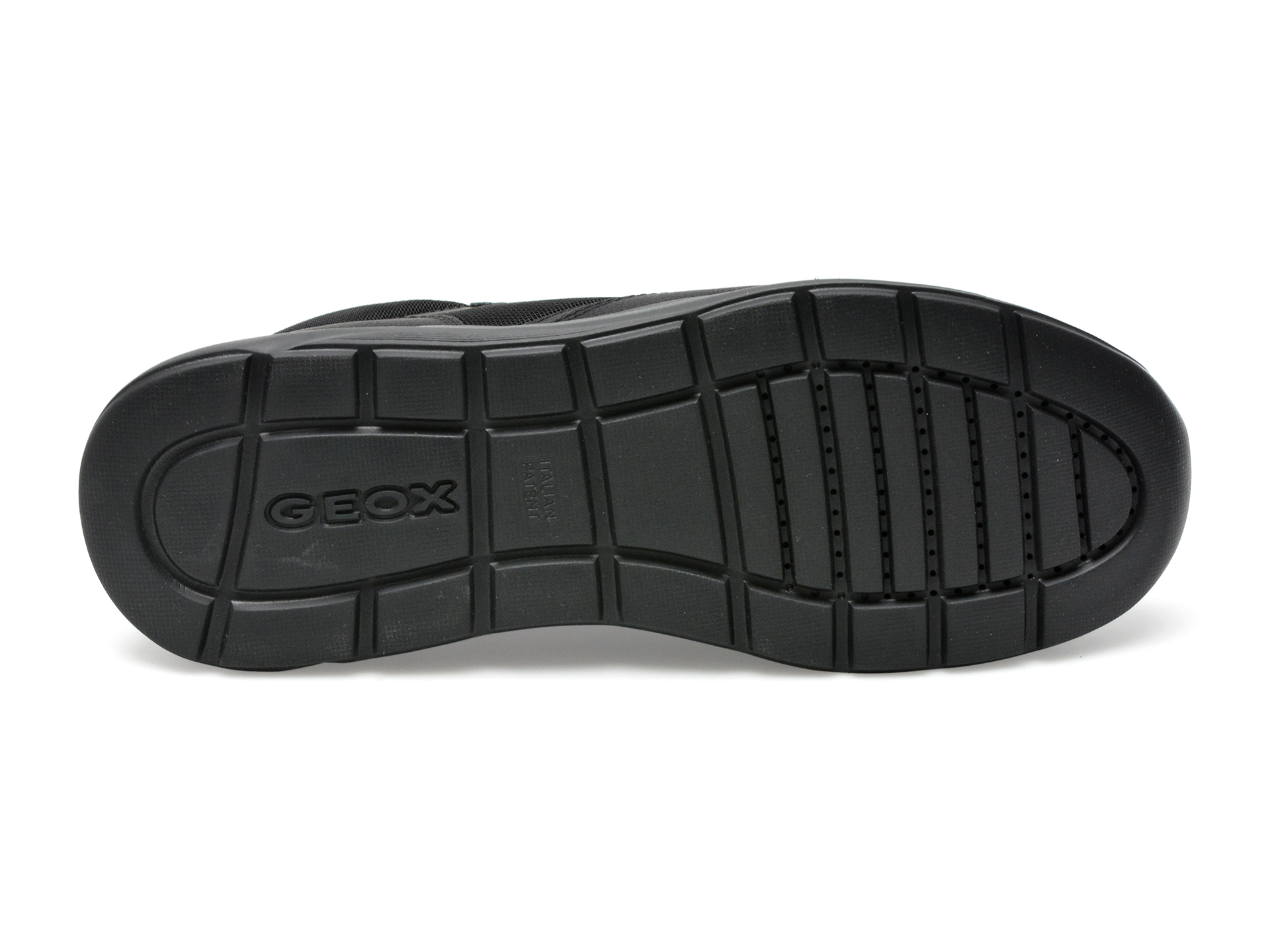 Pantofi sport GEOX negri, U26ANB, din material textil si piele naturala