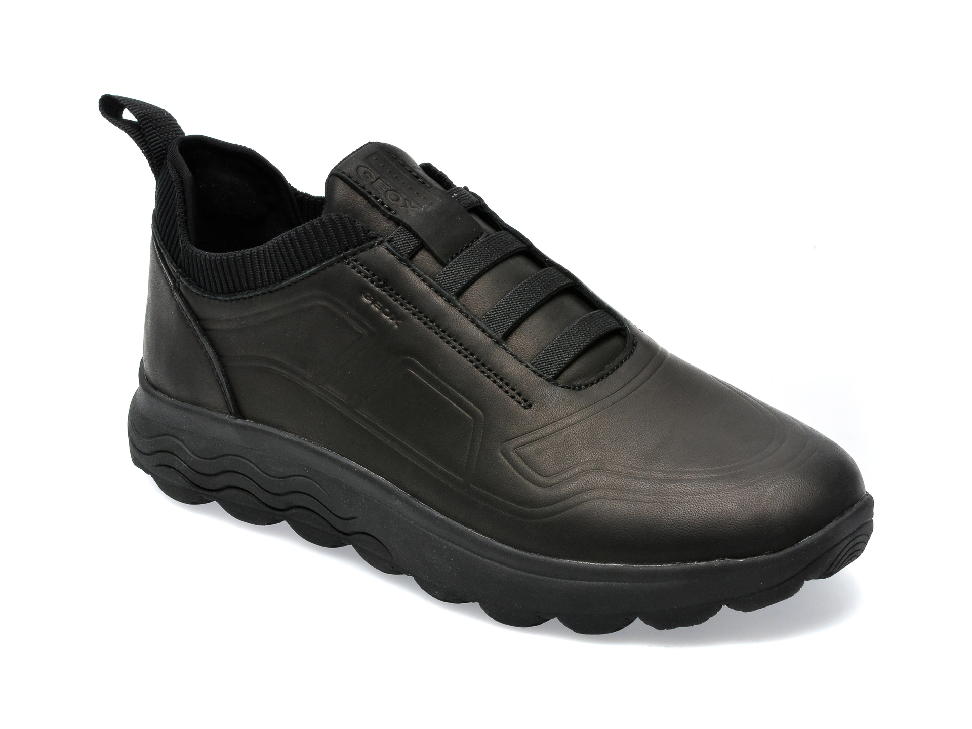 Pantofi sport GEOX negri, U26BYF, din piele naturala /barbati/pantofi imagine noua
