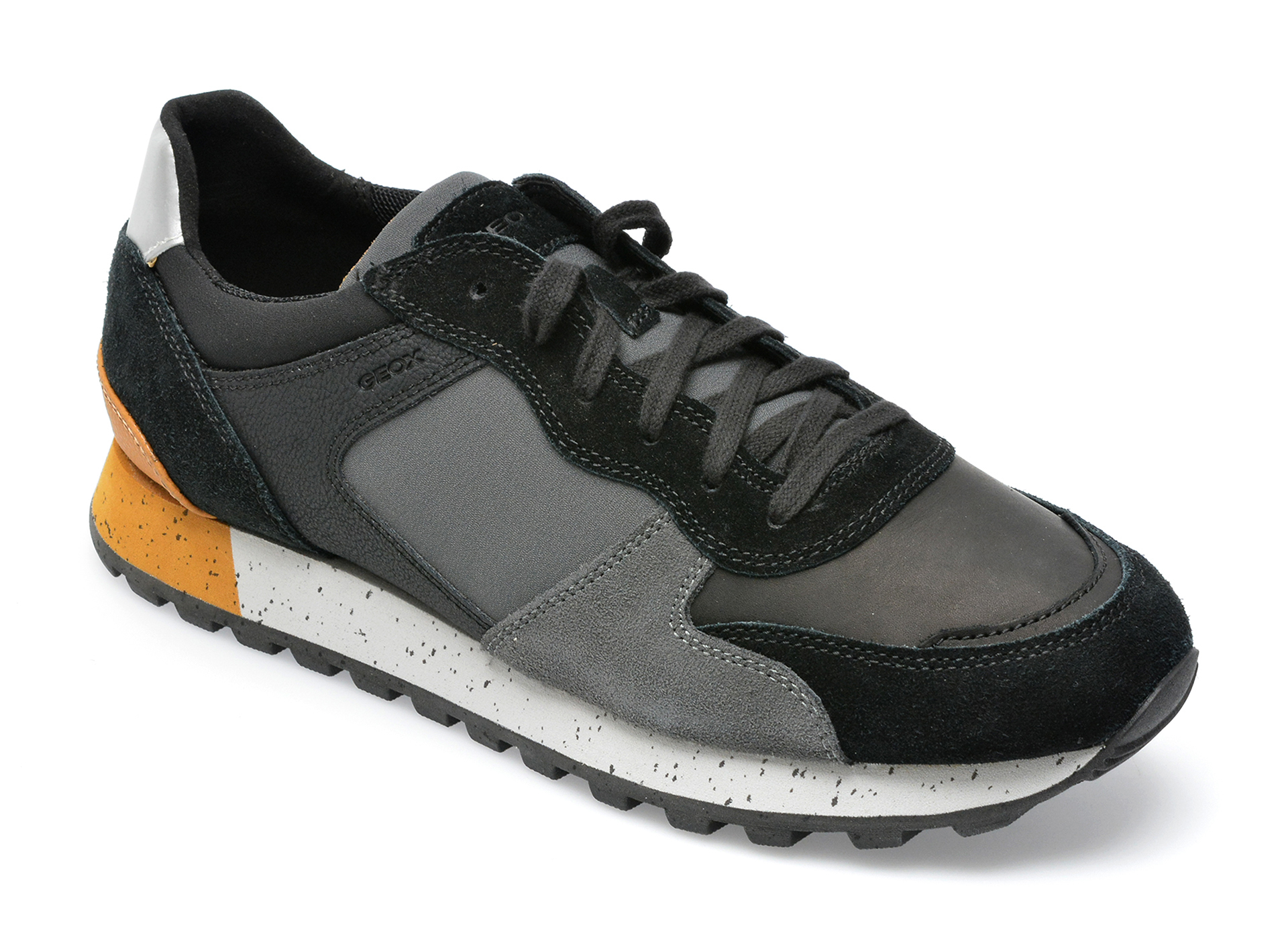 Pantofi sport GEOX negri, U26CPA, din material textil barbati 2023-03-21