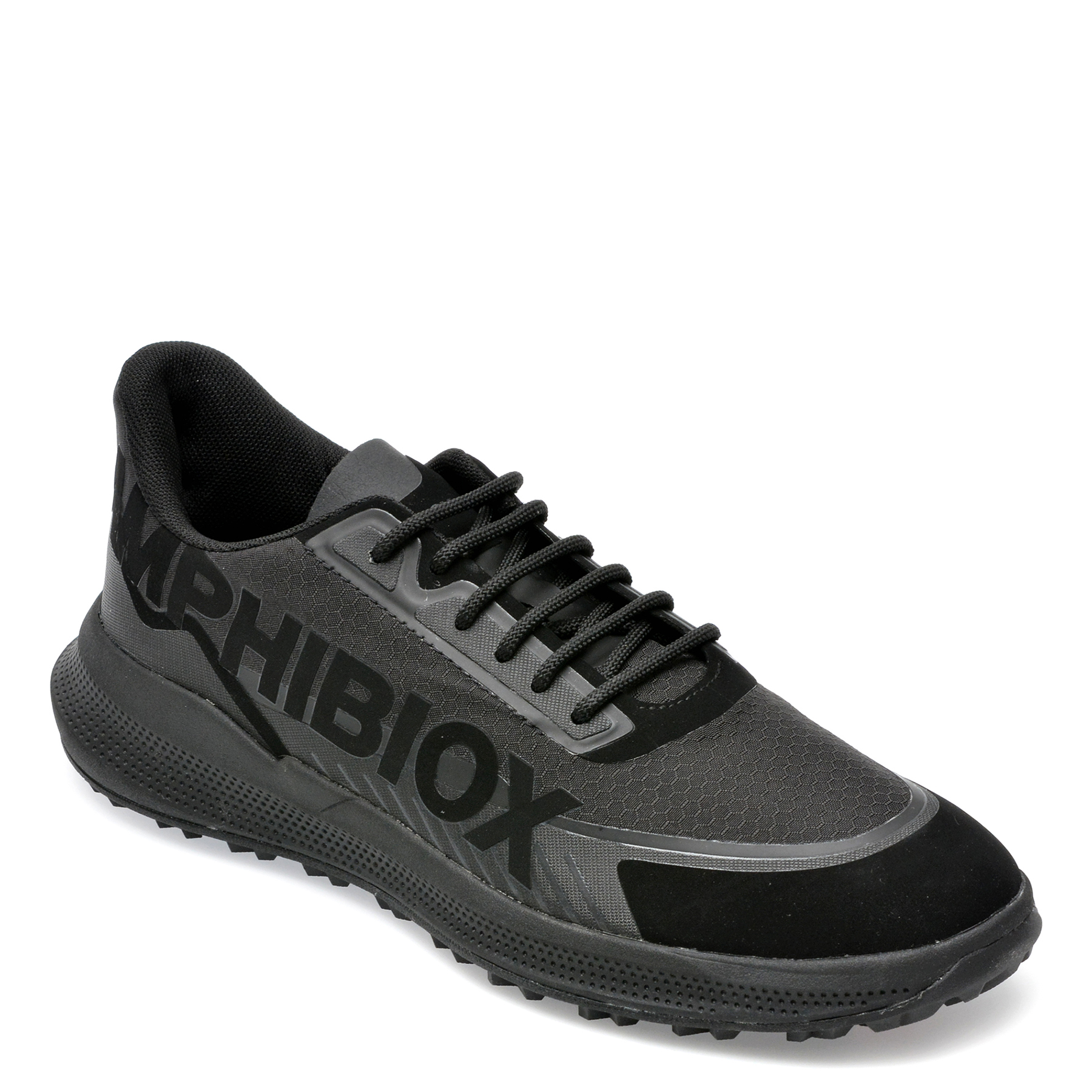Pantofi sport GEOX negri, U26FLB, din piele ecologica /barbati/pantofi imagine noua 2022