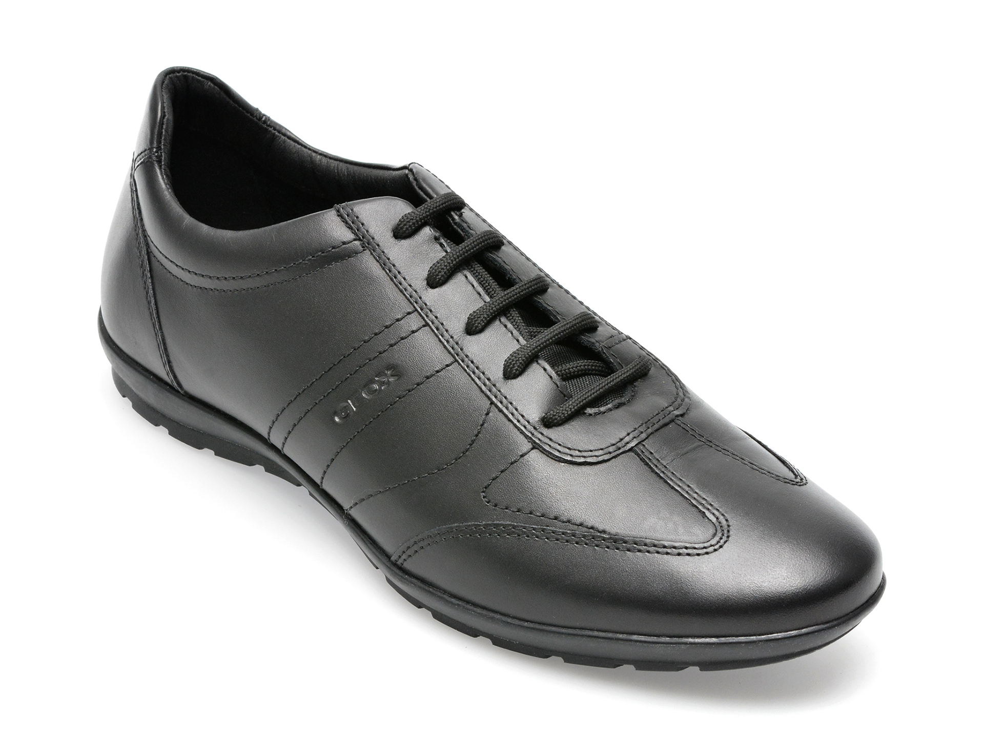 Pantofi sport GEOX negri, U74A5B, din piele naturala /barbati/pantofi imagine super redus 2022