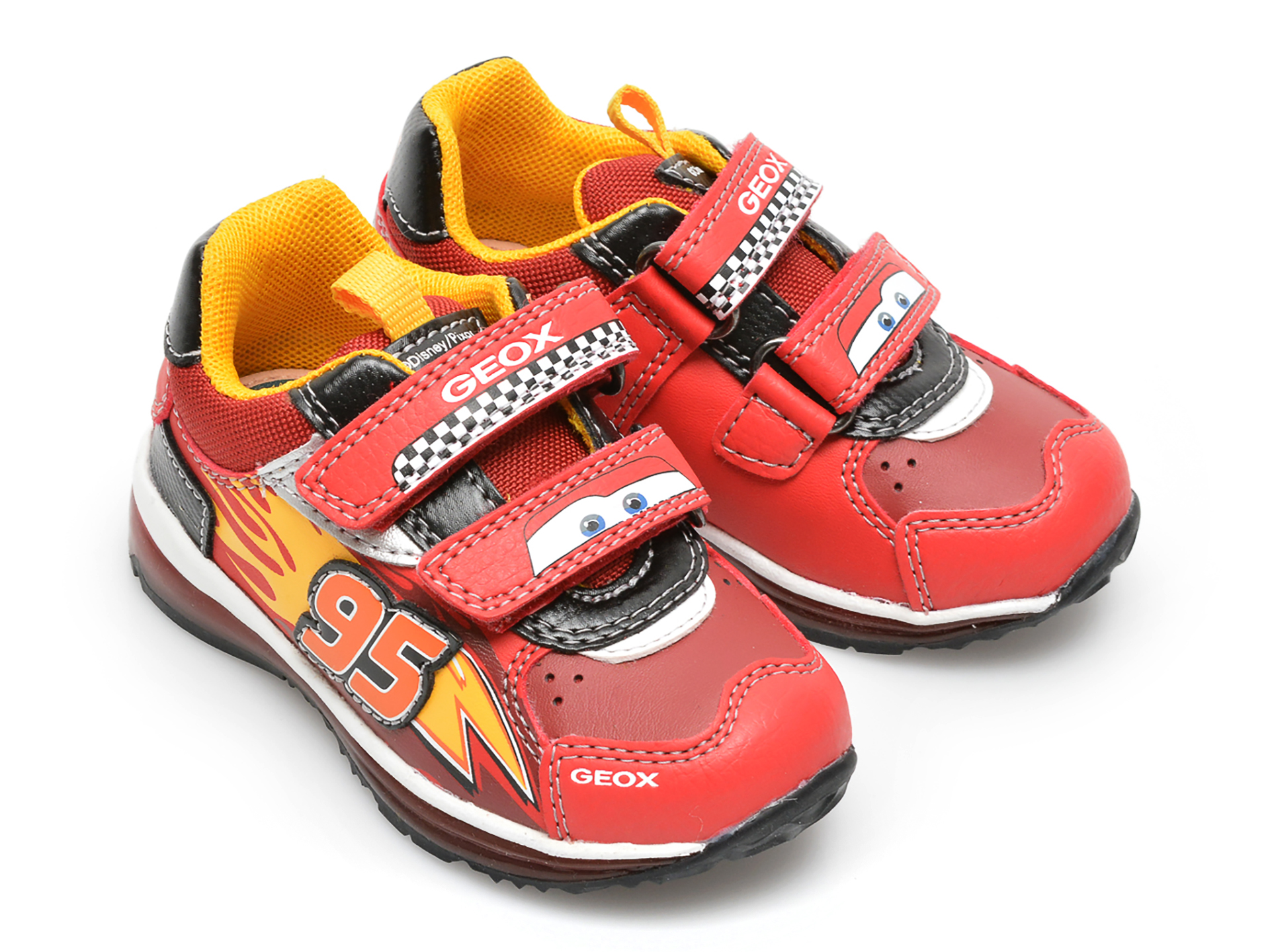 Pantofi sport GEOX rosii, B1684B, din piele ecologica - 4