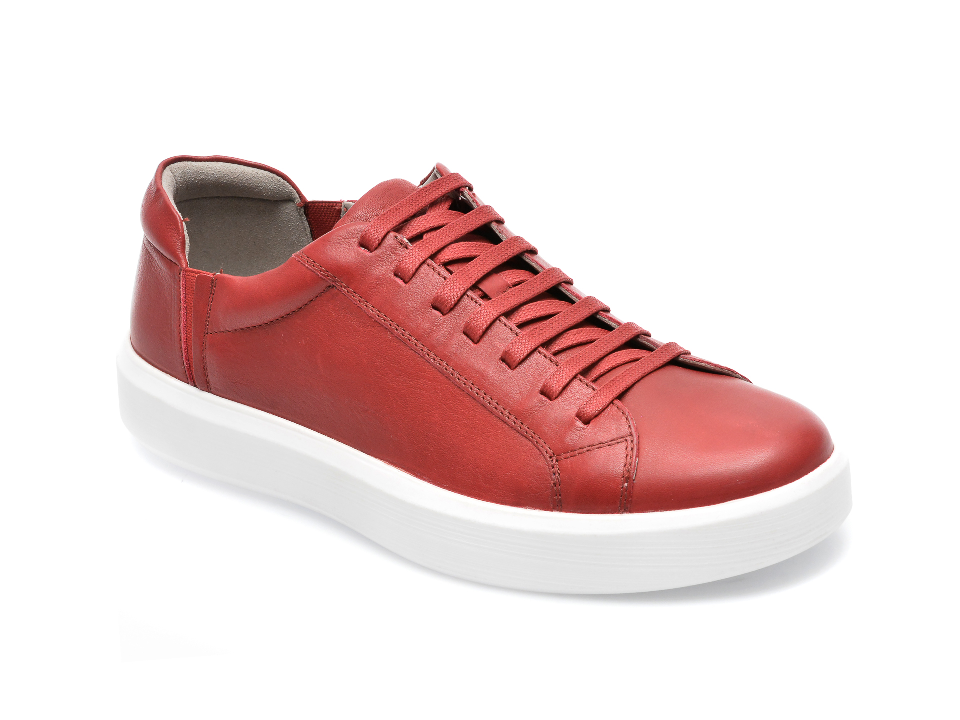 Pantofi sport GEOX rosii, U26EAB, din piele naturala /barbati/pantofi