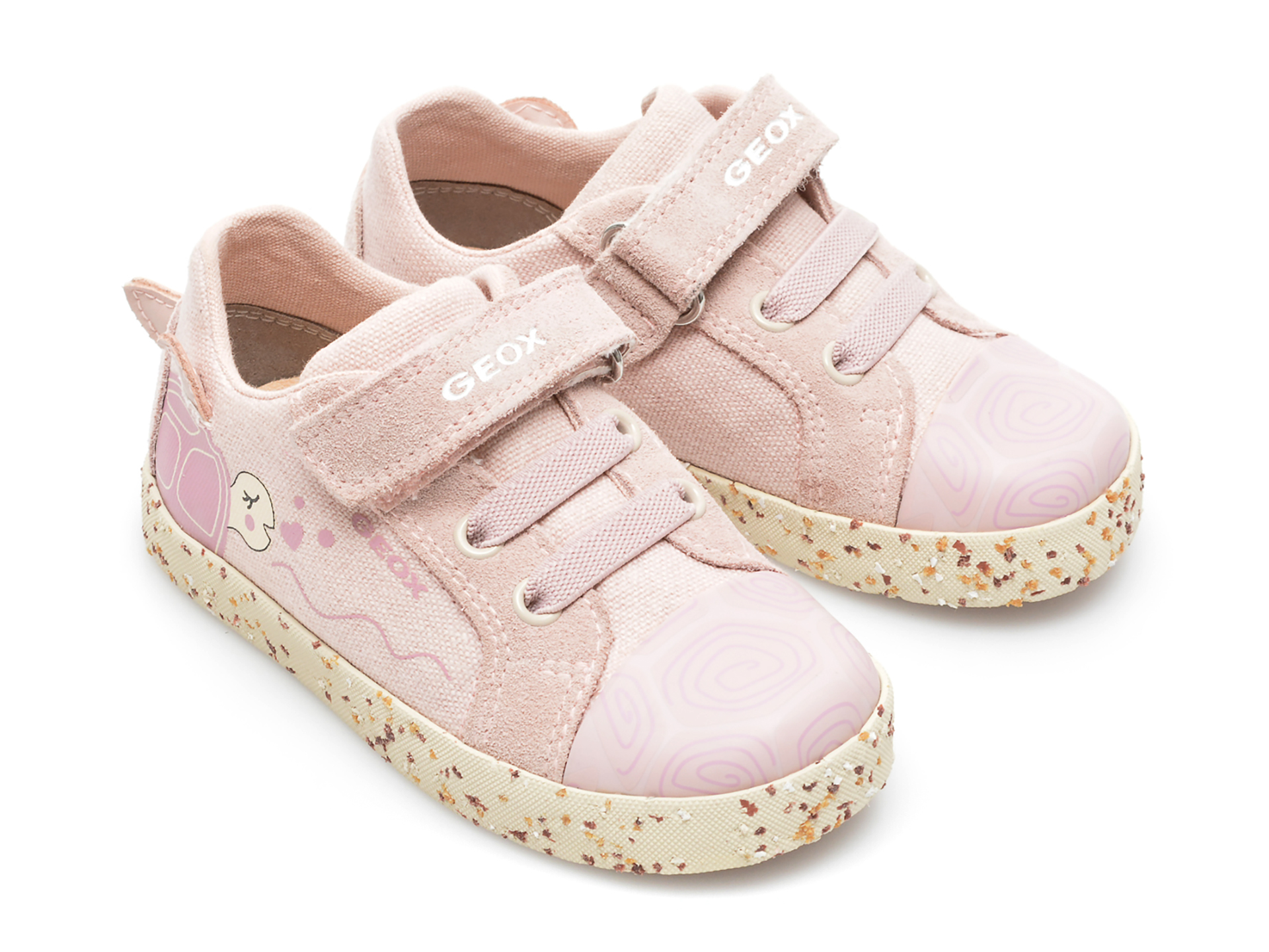 Pantofi sport GEOX roz, B25D5C, din material textil - 4