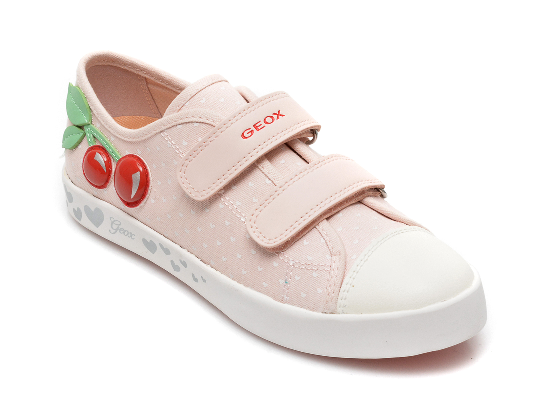 Pantofi sport GEOX roz, J2504A, din material textil si piele ecologica /copii/incaltaminte