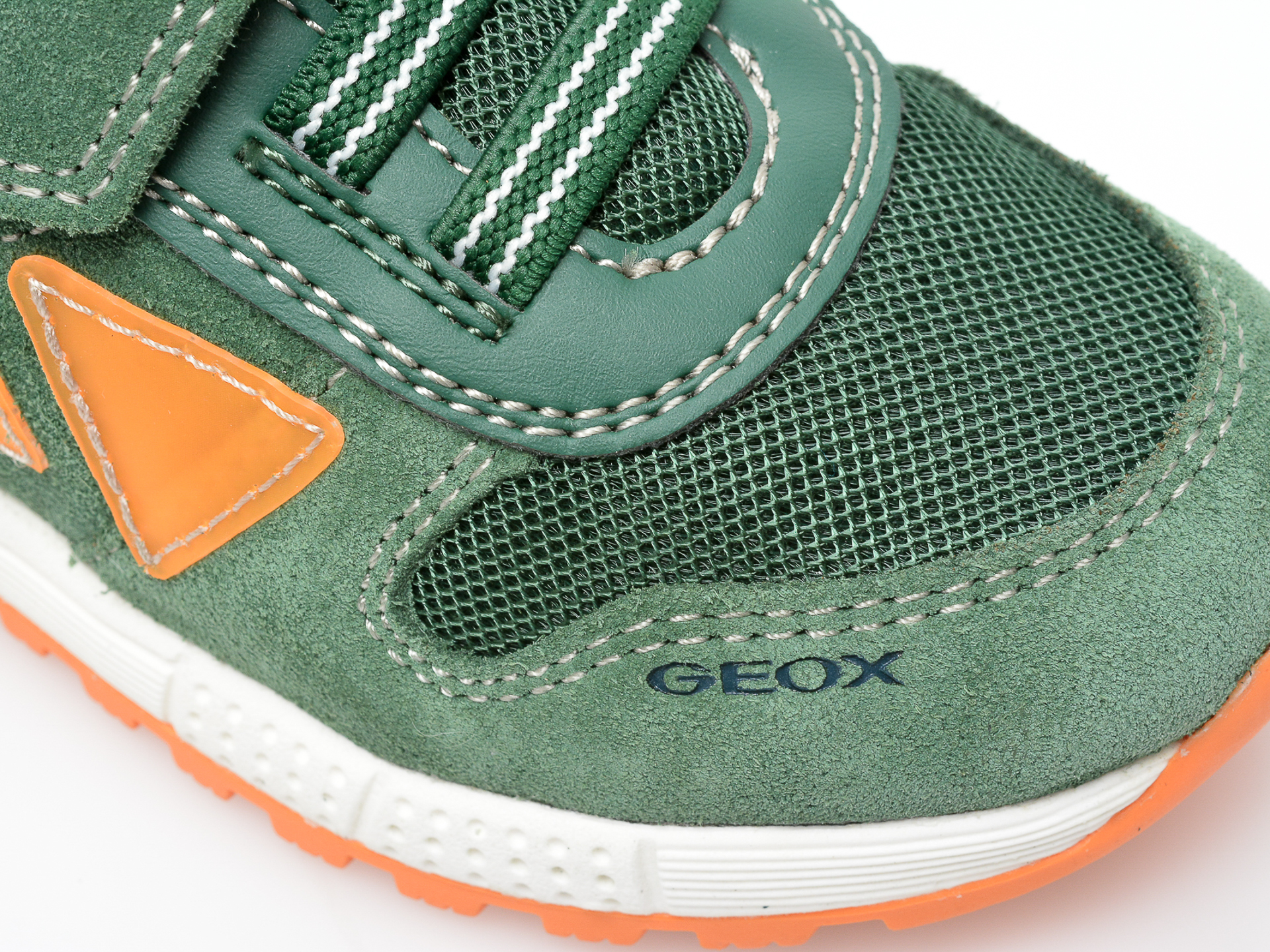 Pantofi sport GEOX verzi, B253CA, din material textil si piele intoarsa - 2