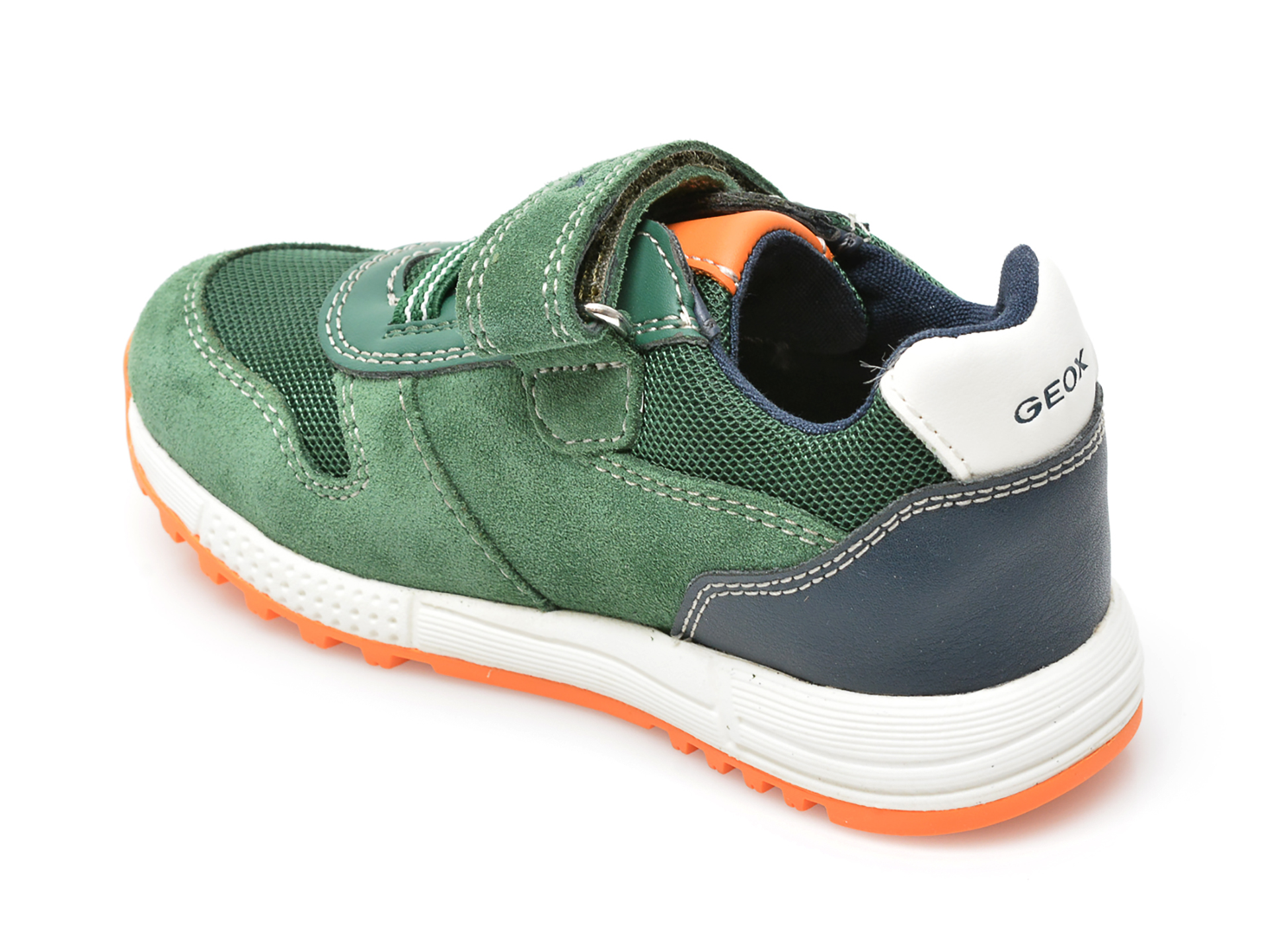 Pantofi sport GEOX verzi, B253CA, din material textil si piele intoarsa - 5