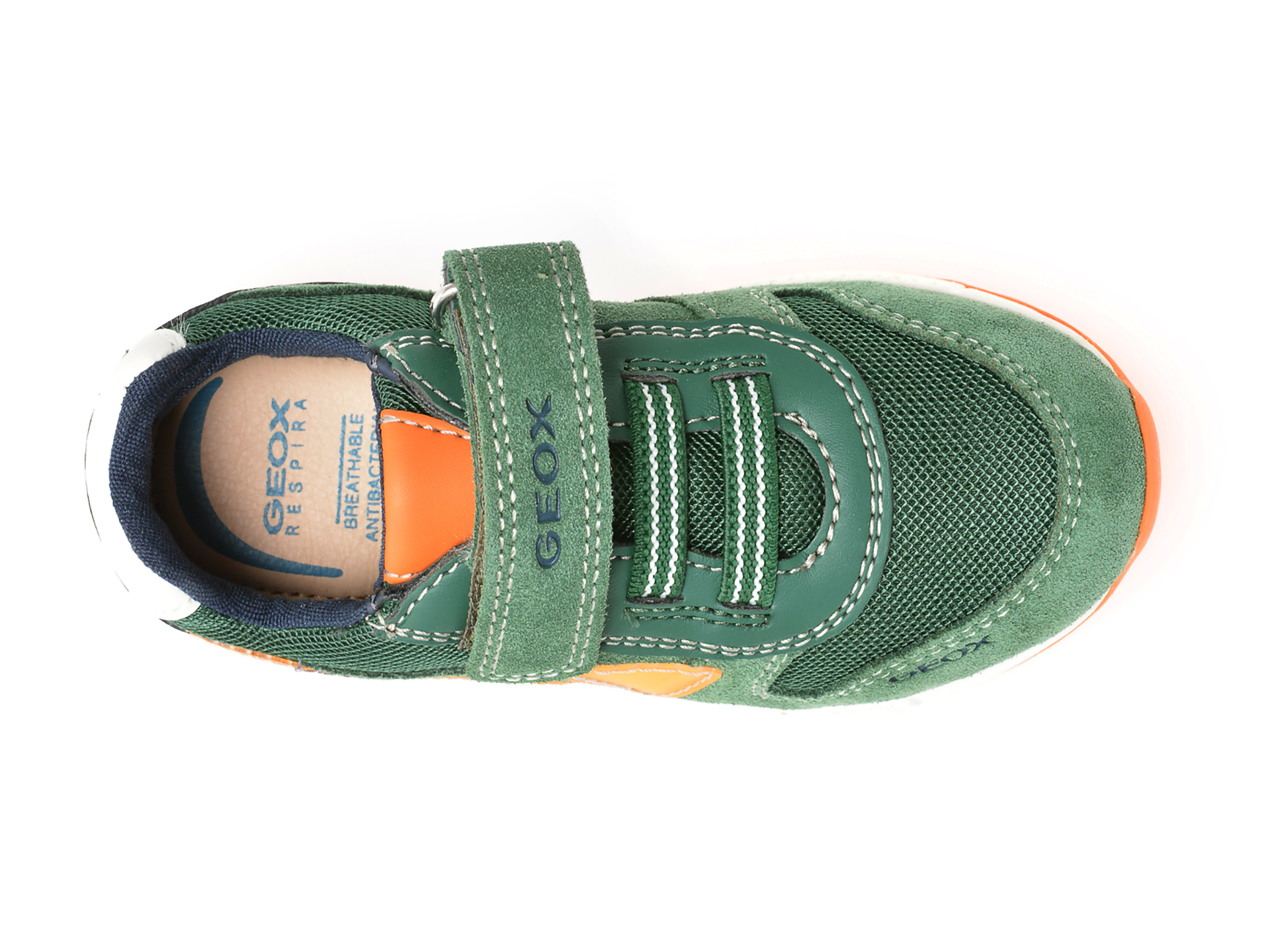 Pantofi sport GEOX verzi, B253CA, din material textil si piele intoarsa - 6