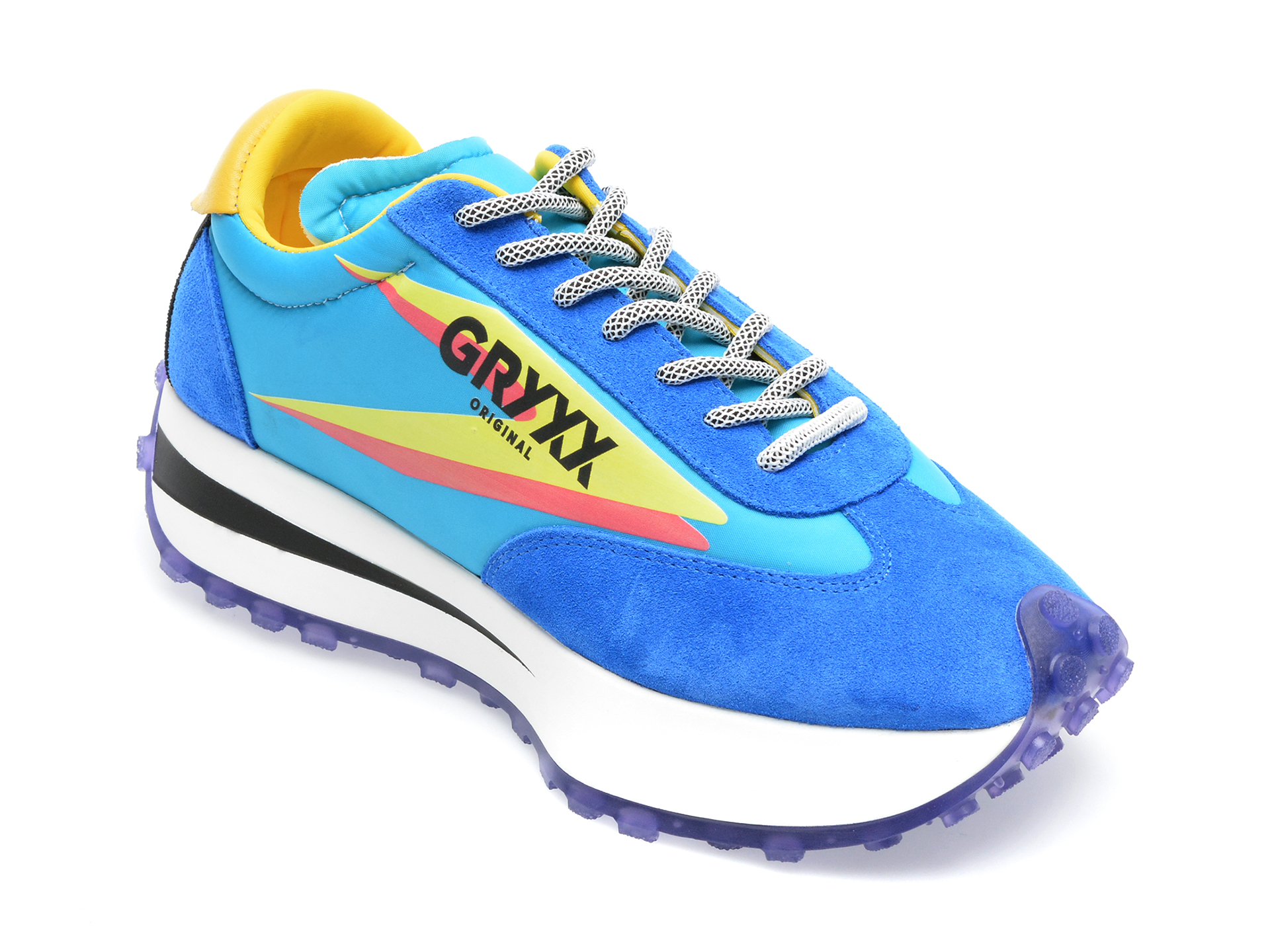 Pantofi sport GRYXX albastri, AD929, din piele ecologica /femei/pantofi