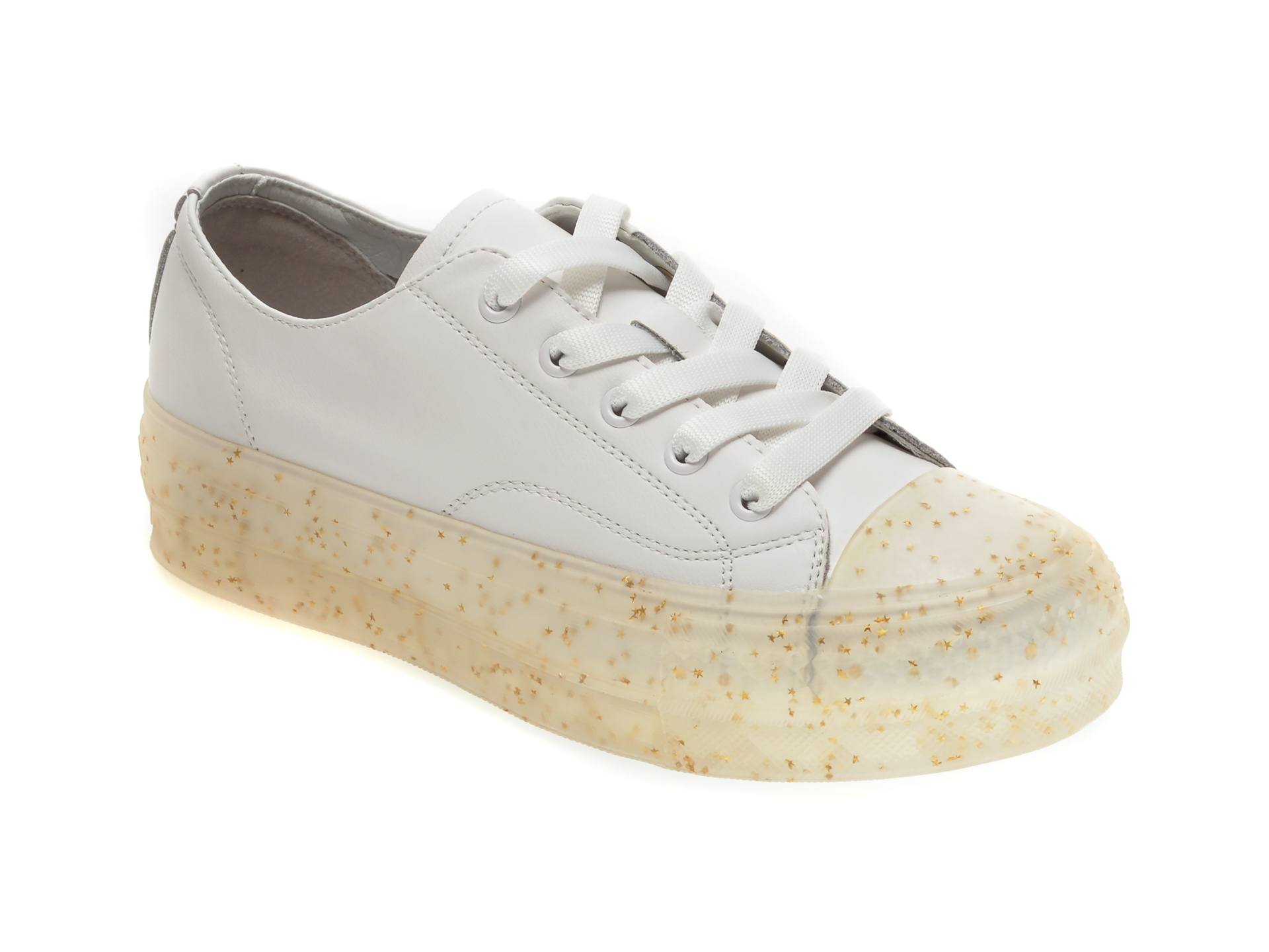 Pantofi sport GRYXX albi, 202061A, din piele naturala New