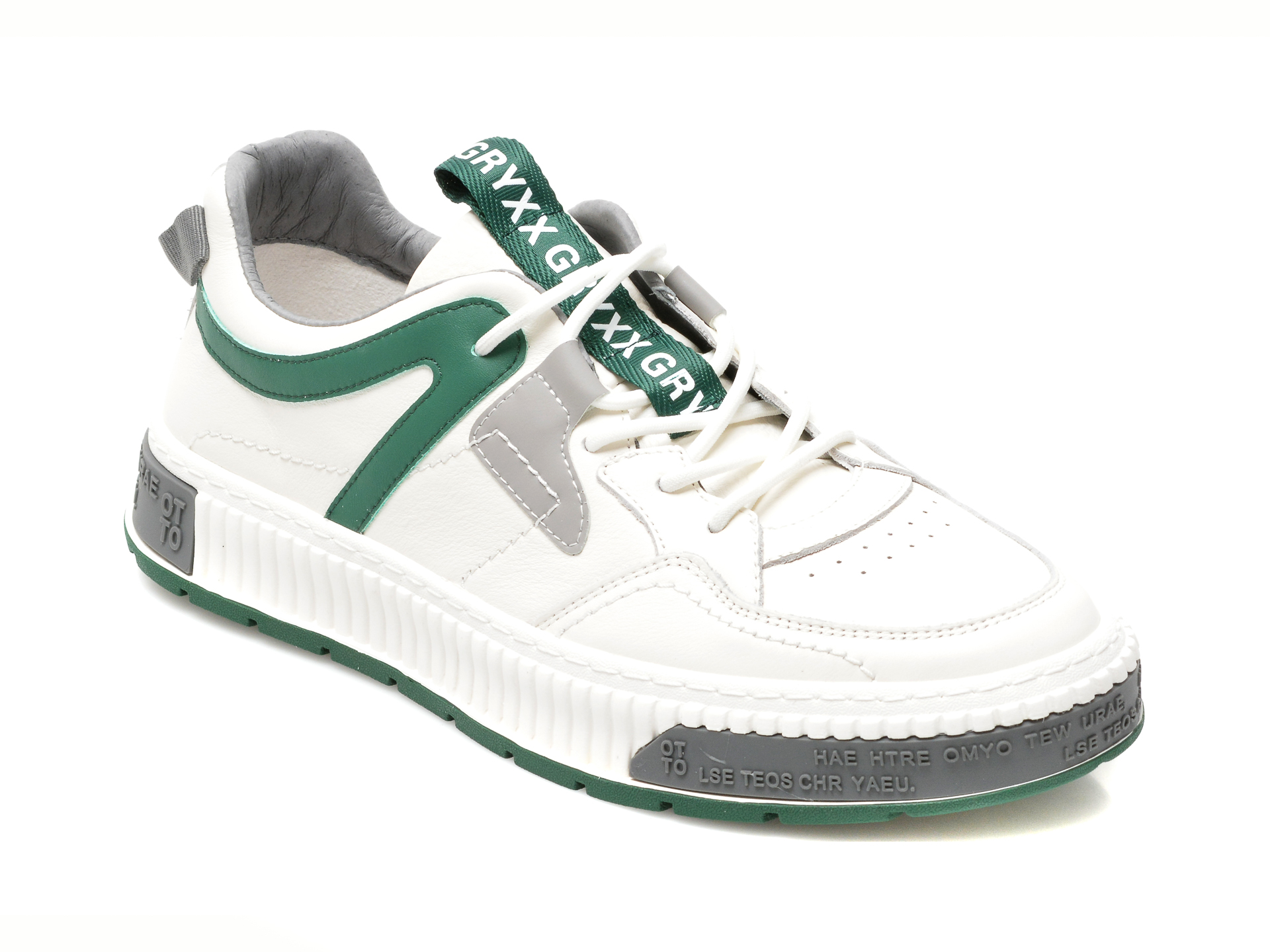 Pantofi sport GRYXX albi, 22106, din piele naturala Gryxx imagine 2022 reducere