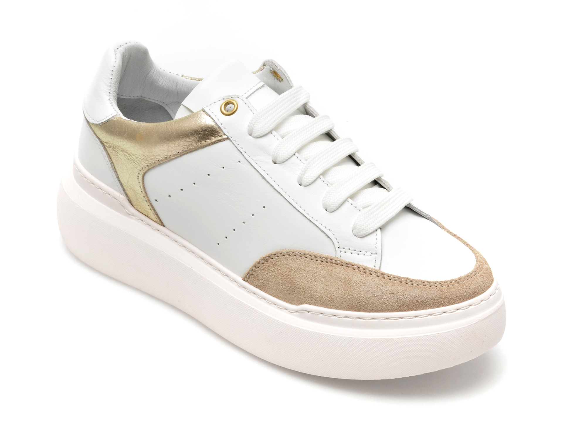 Pantofi sport GRYXX albi, 832K53, din piele naturala /femei/pantofi imagine noua
