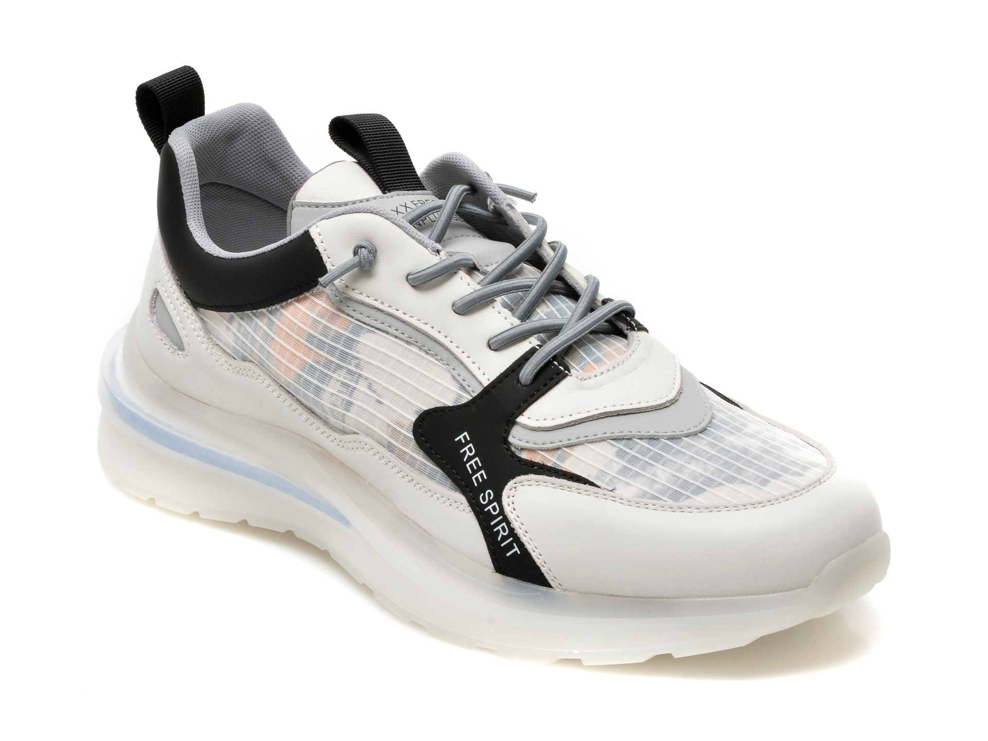 Pantofi sport GRYXX albi, 9089, din material textil si piele naturala Gryxx imagine noua