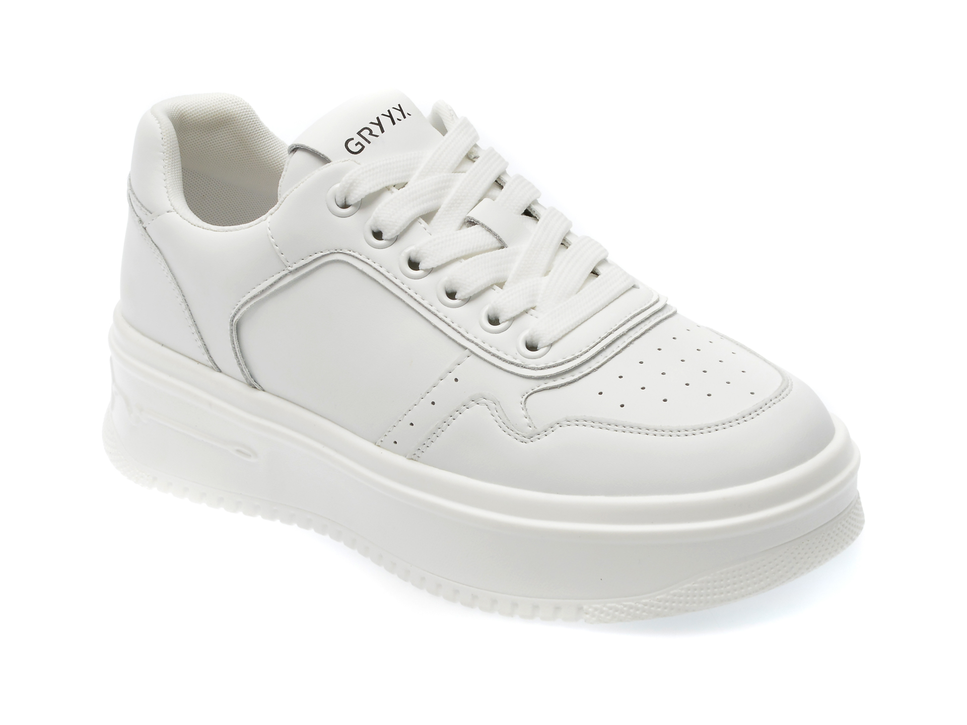 Pantofi sport GRYXX albi, 923A, din piele naturala /femei/pantofi imagine super redus 2022