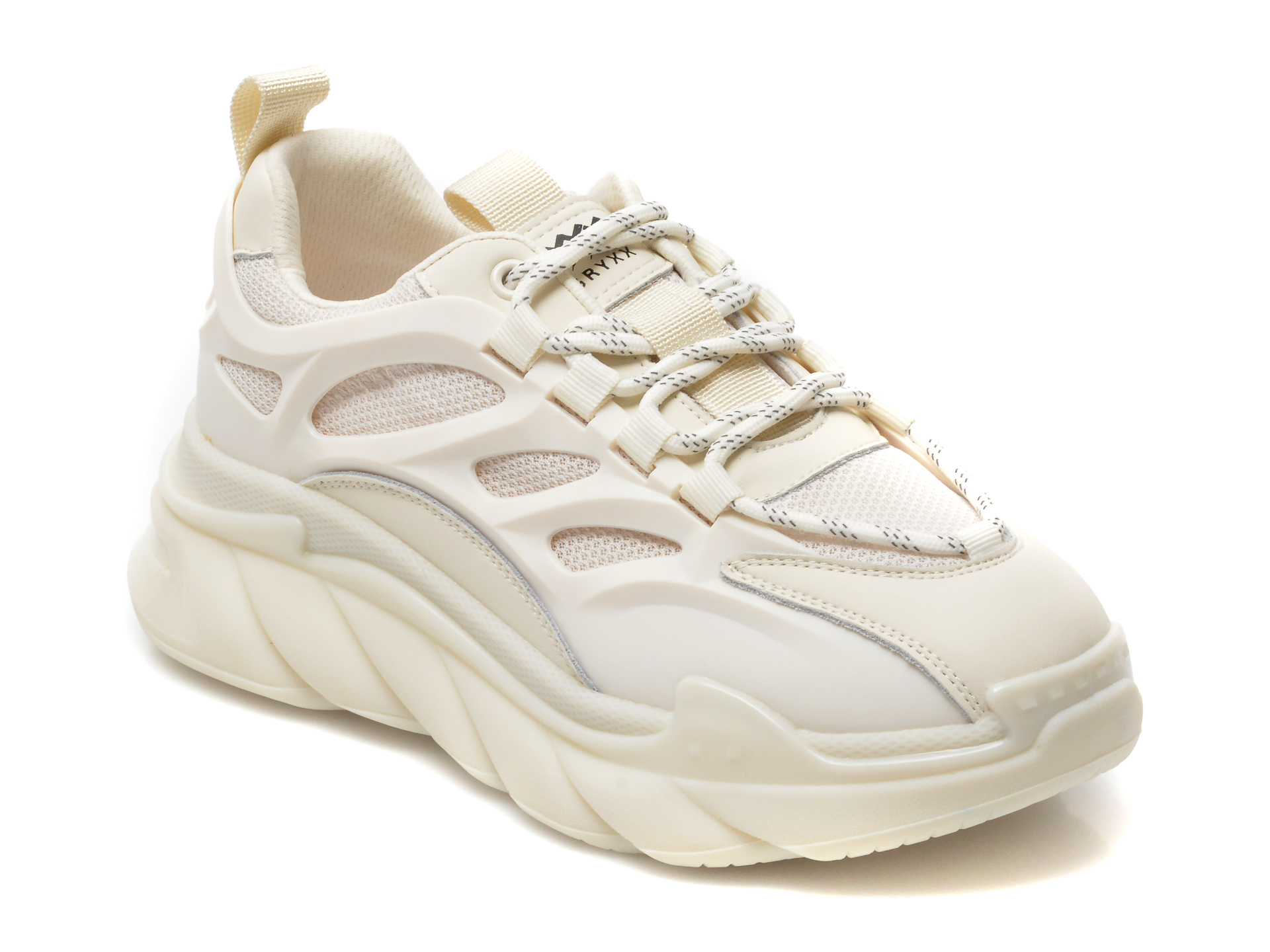 Pantofi sport GRYXX albi, A5697, din material textil si piele naturala Gryxx imagine noua