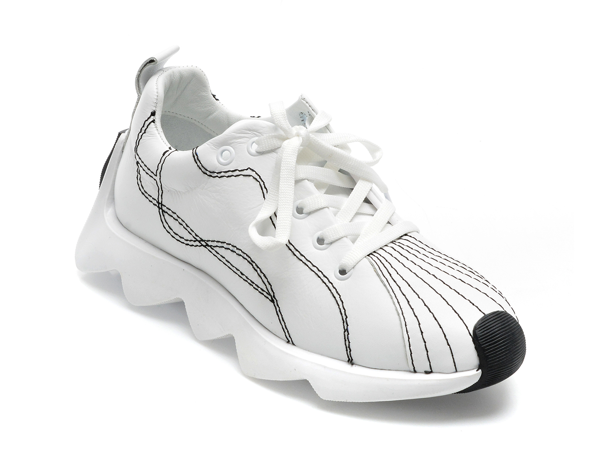 Pantofi sport GRYXX albi, AD85, din piele naturala