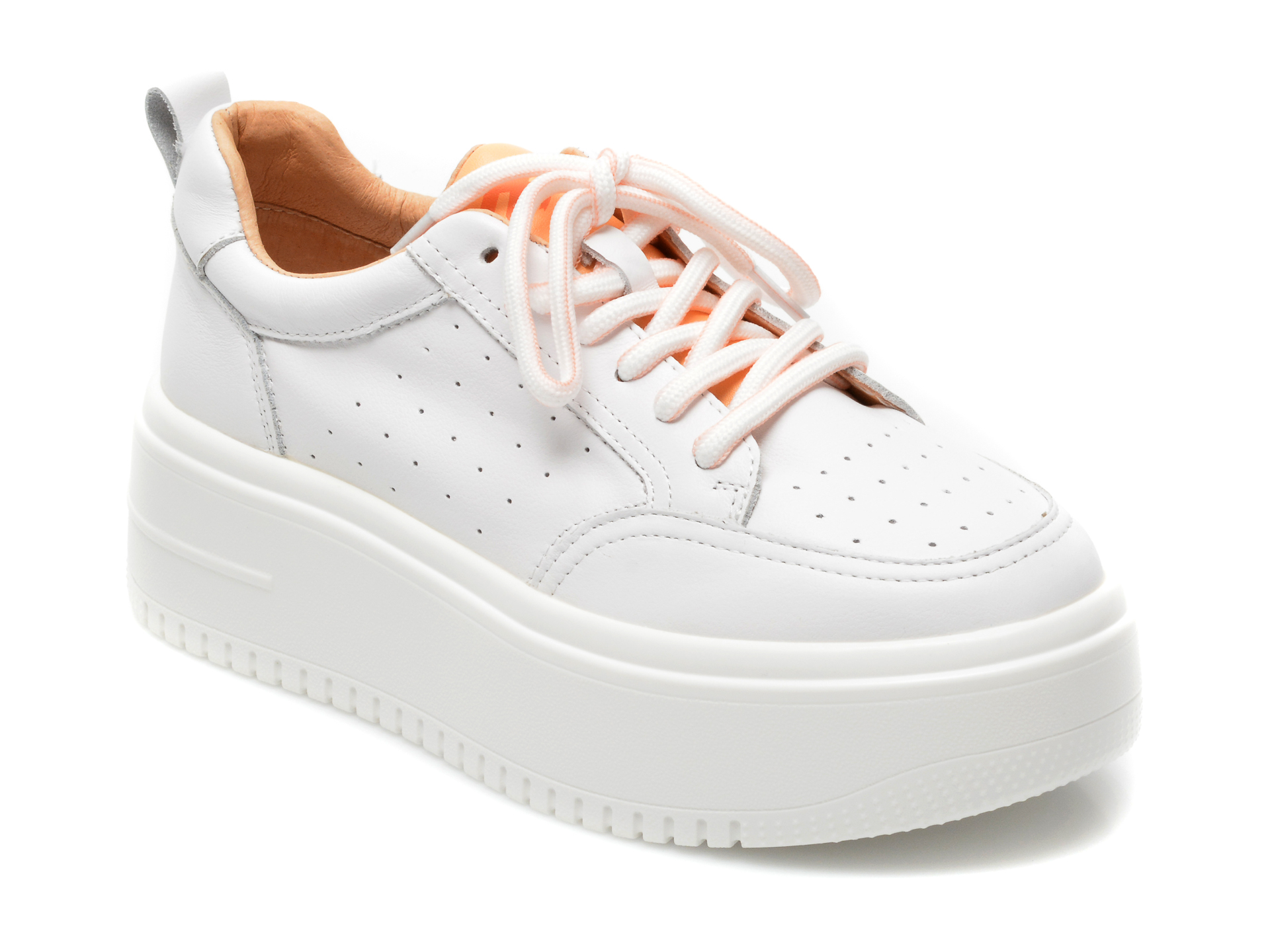 Pantofi sport GRYXX albi, B3161, din piele naturala