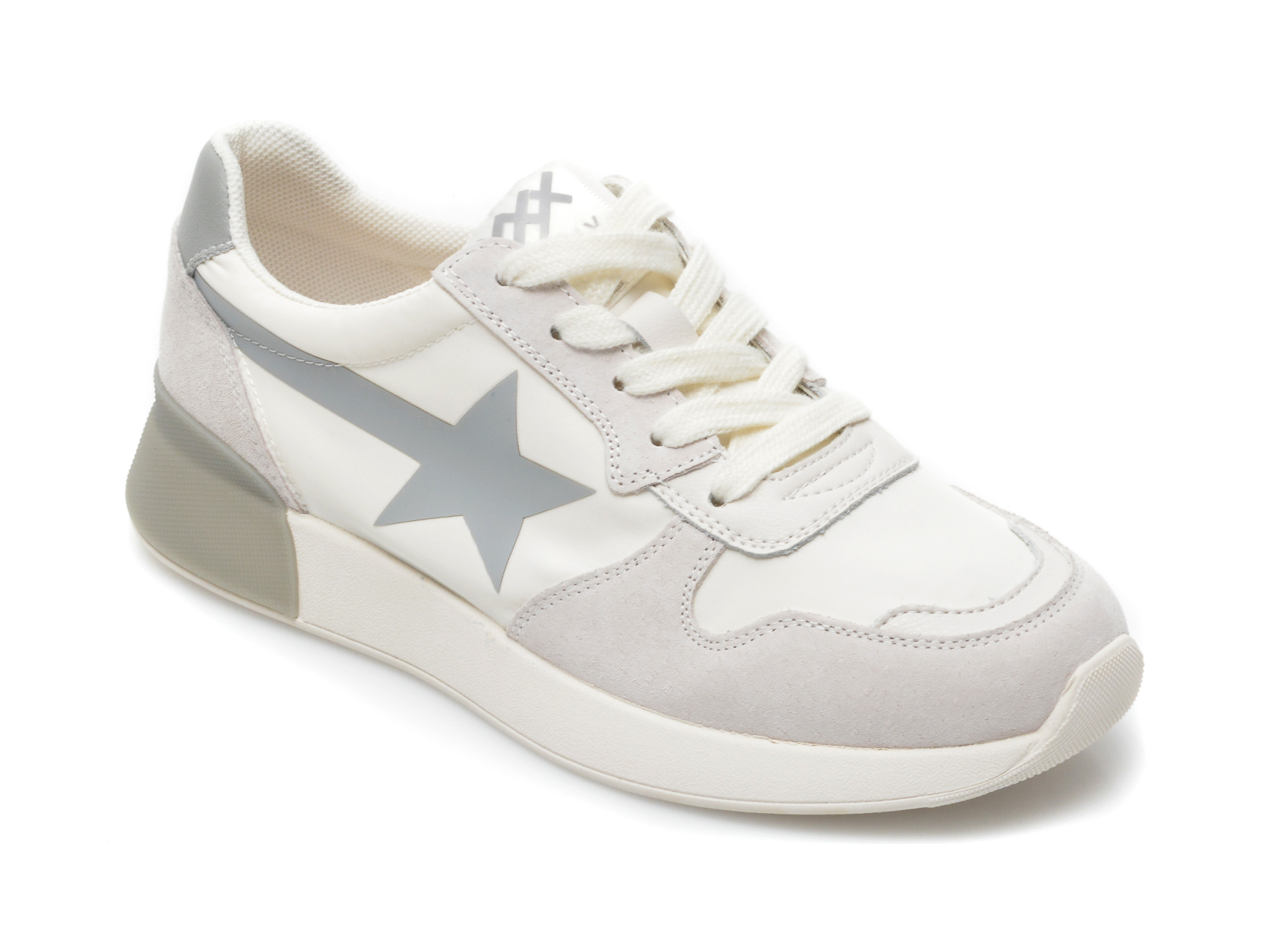 Pantofi sport GRYXX albi, B96, din material textil si piele intoarsa Gryxx