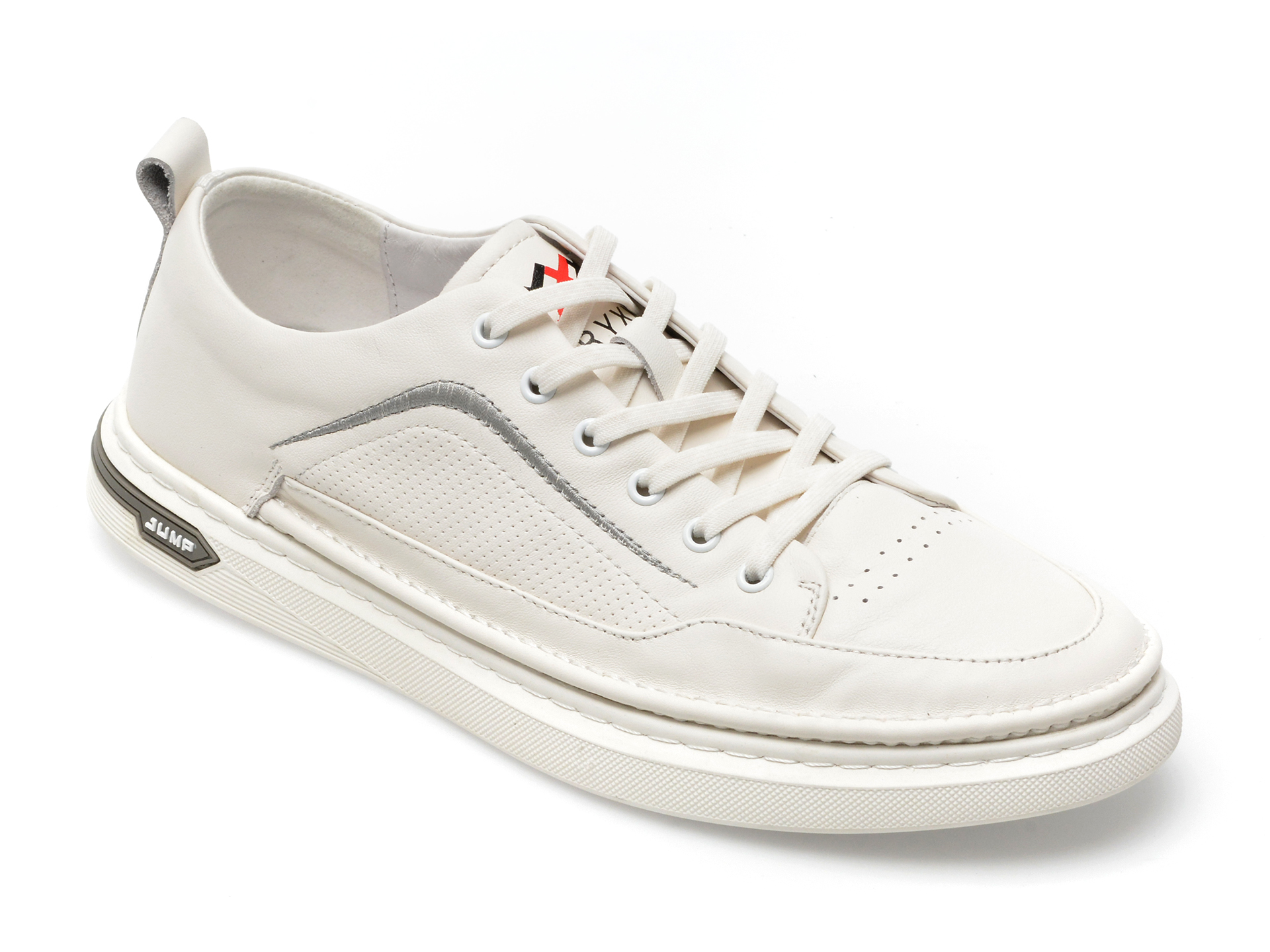 Pantofi sport GRYXX albi, CJ22011, din piele naturala