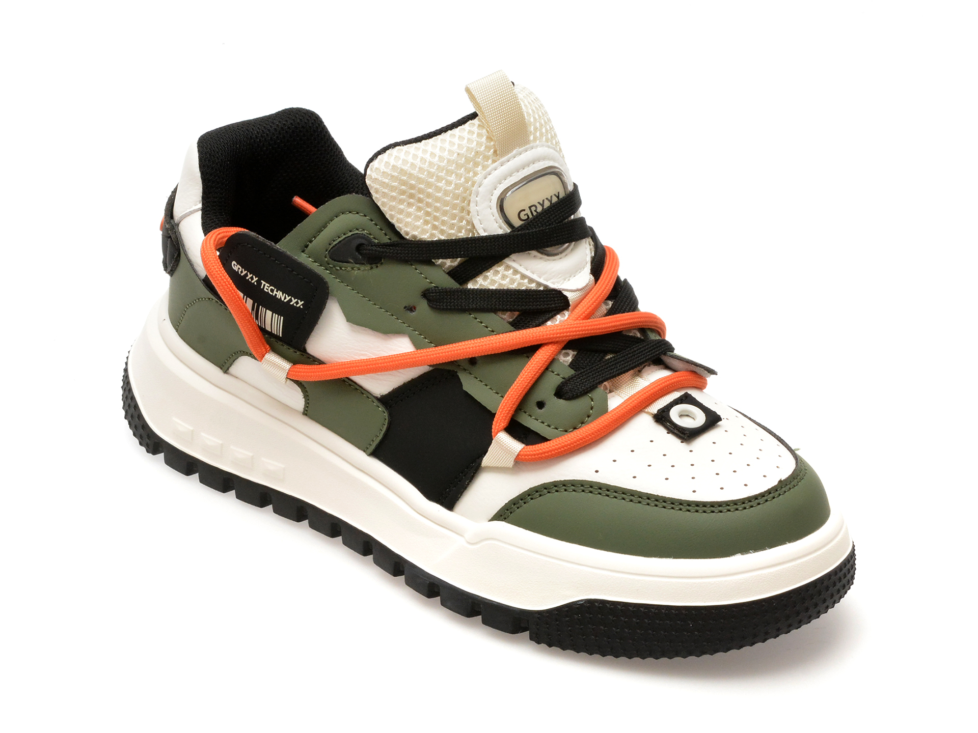 Pantofi sport GRYXX albi, LM200, din piele ecologica
