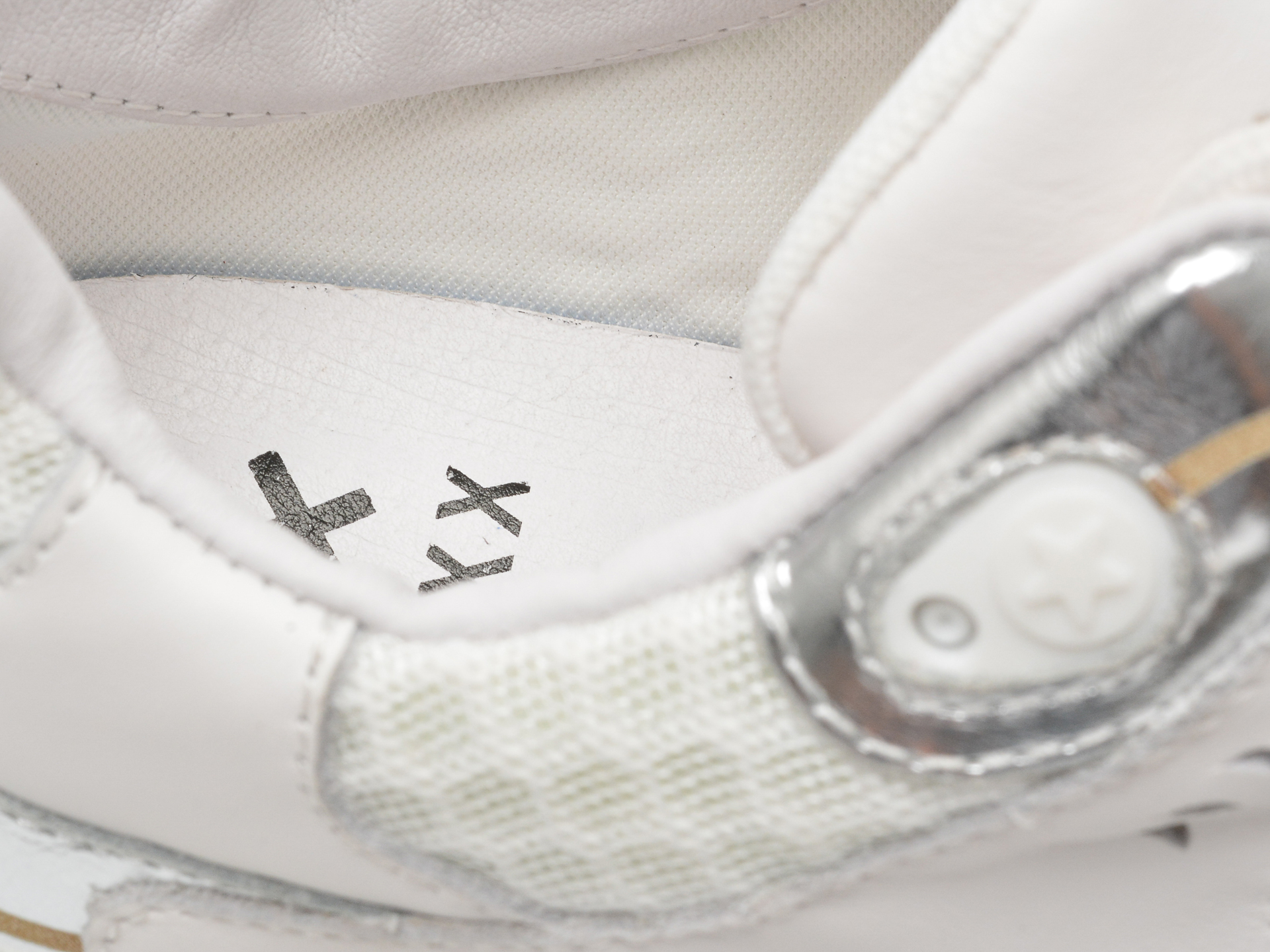 Poze Pantofi sport GRYXX albi, LN149, din material textil si piele naturala