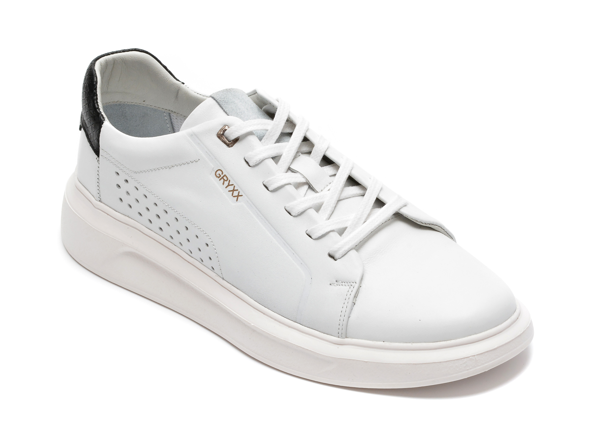 Pantofi sport GRYXX albi, M6398, din piele naturala Gryxx