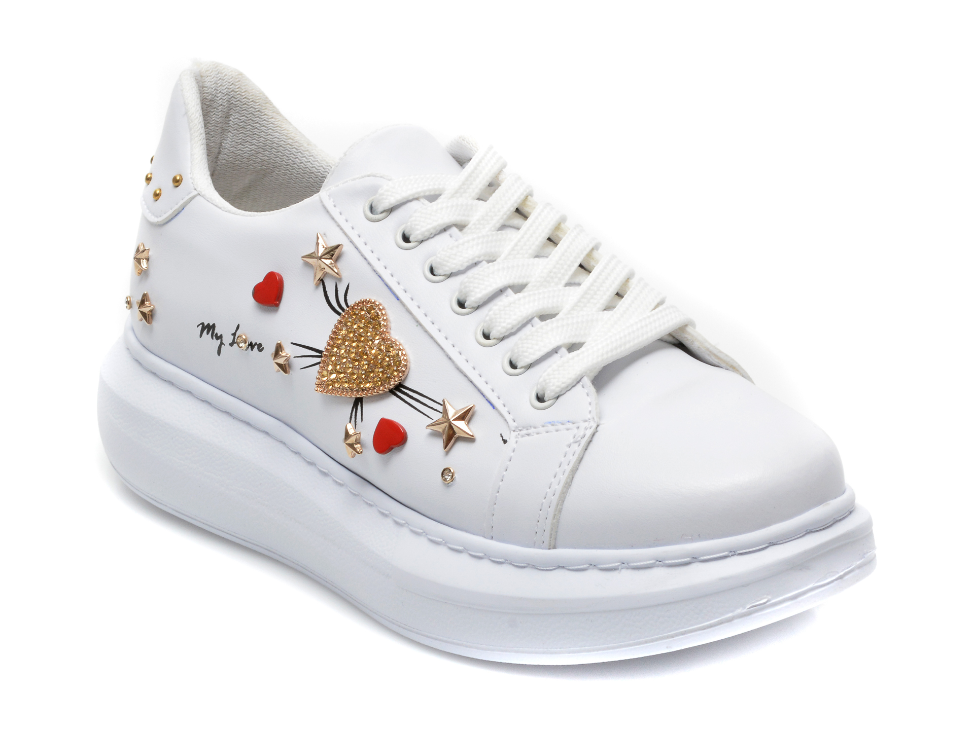 Pantofi sport GRYXX albi, OLDA, din piele naturala Gryxx imagine noua