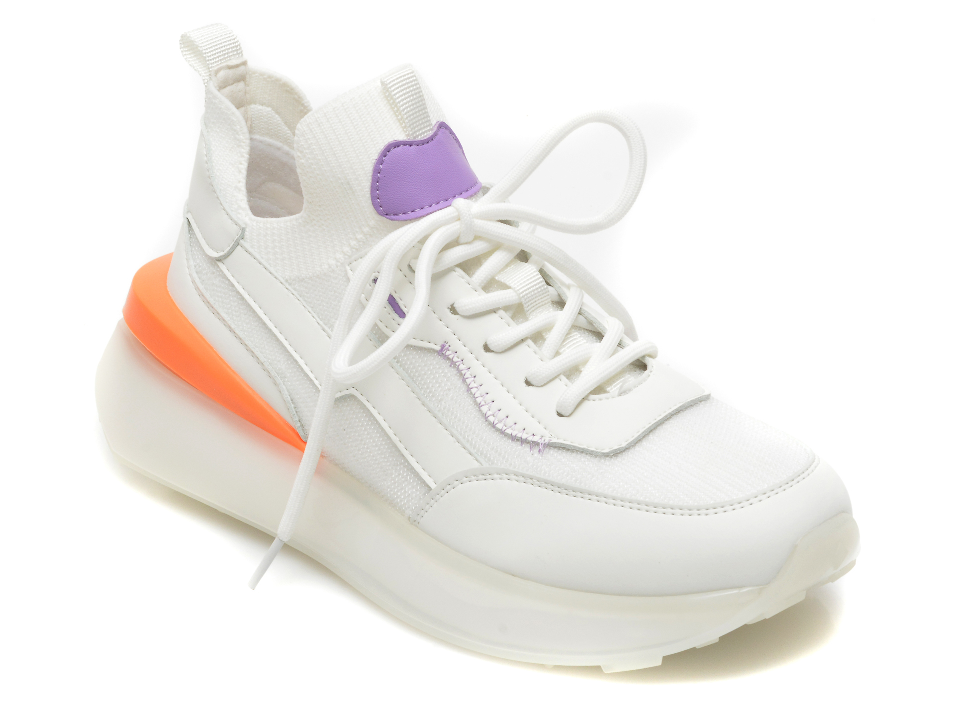 Pantofi sport GRYXX albi, Q2112, din material textil imagine reduceri black friday 2021 /femei/pantofi