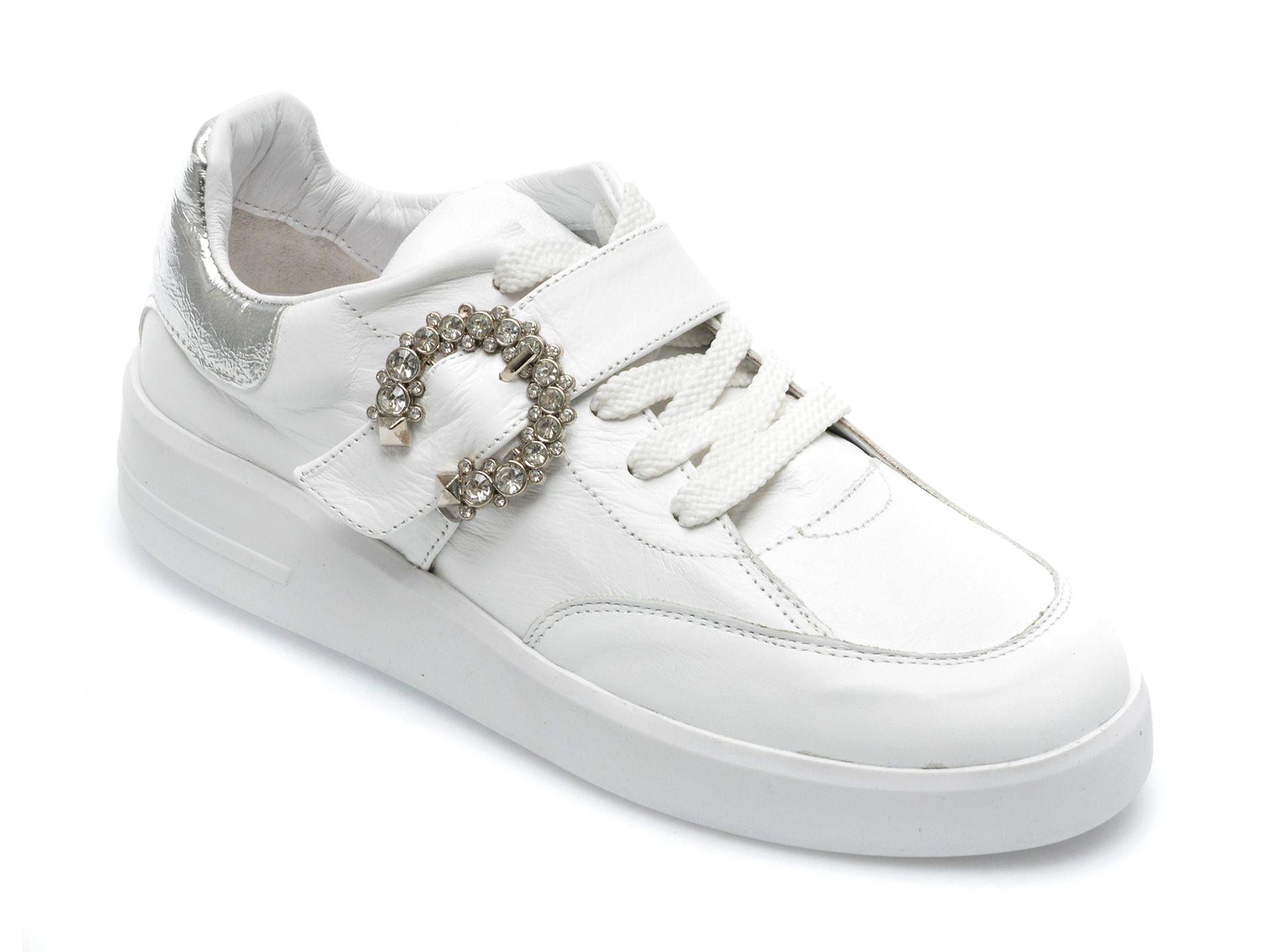Pantofi sport GRYXX albi, T50489, din piele naturala /femei/pantofi