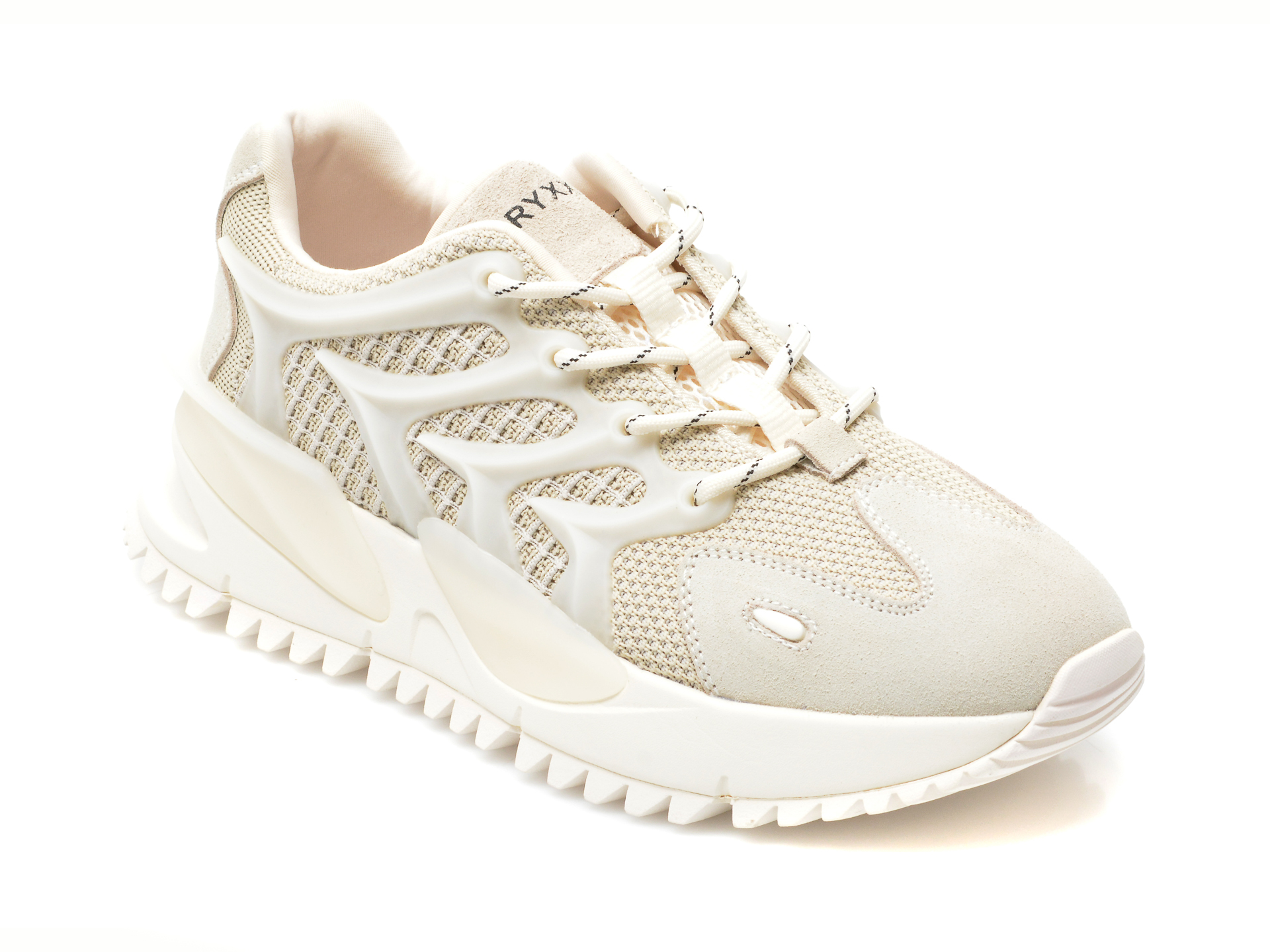 Pantofi sport GRYXX bej, 21729, din material textil si piele naturala /femei/pantofi