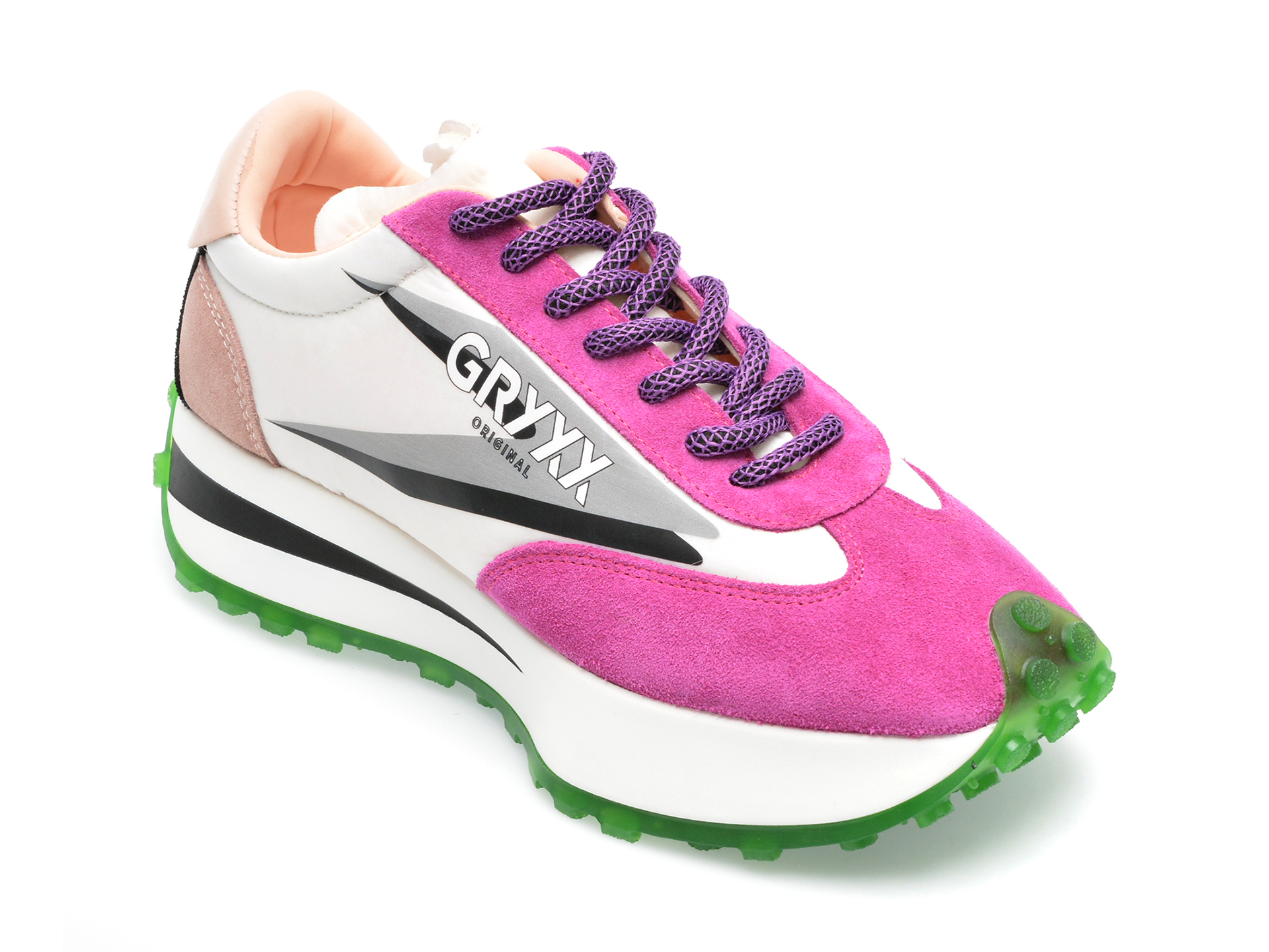 Pantofi sport GRYXX fucsia, AD929, din piele ecologica